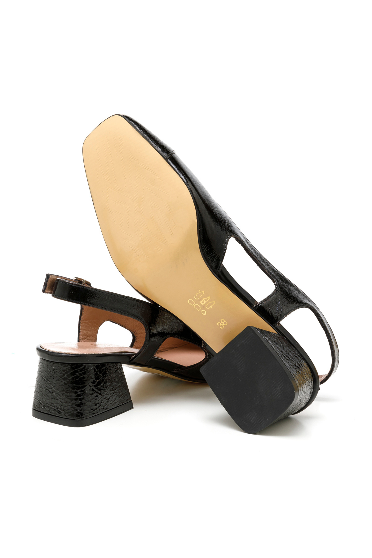 John May-Women'S/Girls Sandals Mar-25Y-133 Black Patent Leather-Black Snake 5