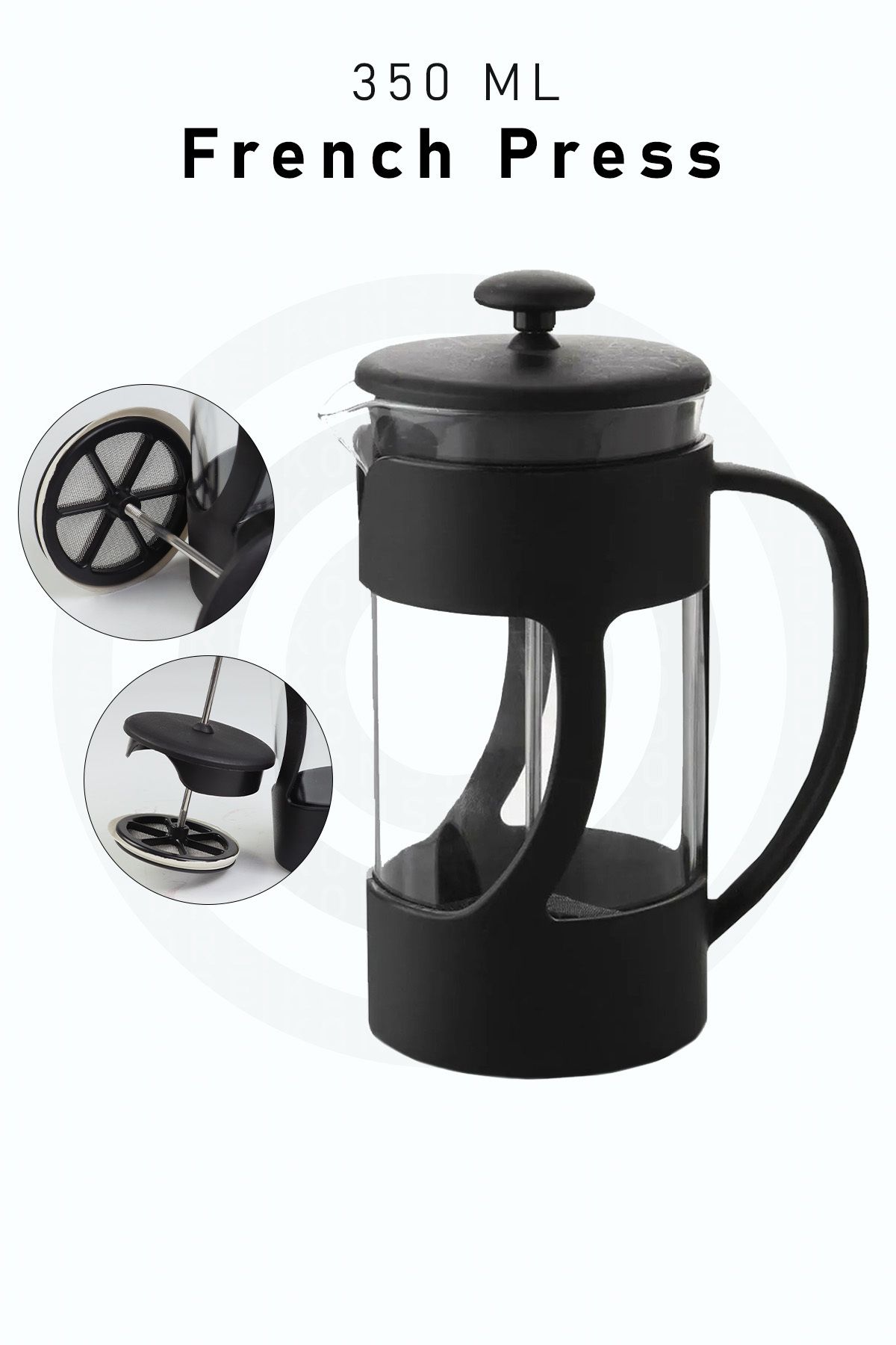 İkon store Siyah French Press 350ml