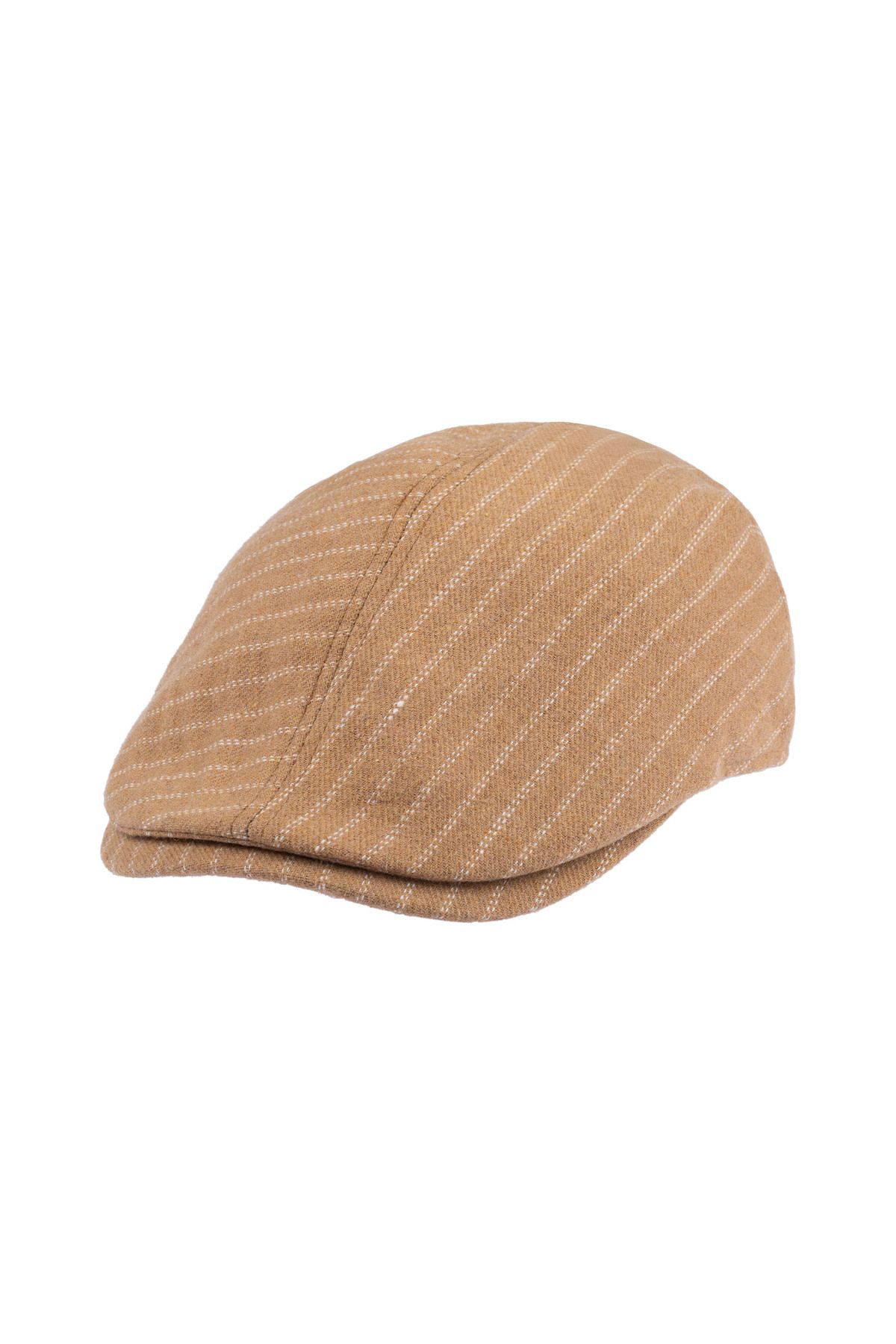 Nordbron-Men's Camel Line Pattern Thick Cap Textured Wool Durable Adjustable Strap Hat Askai 4