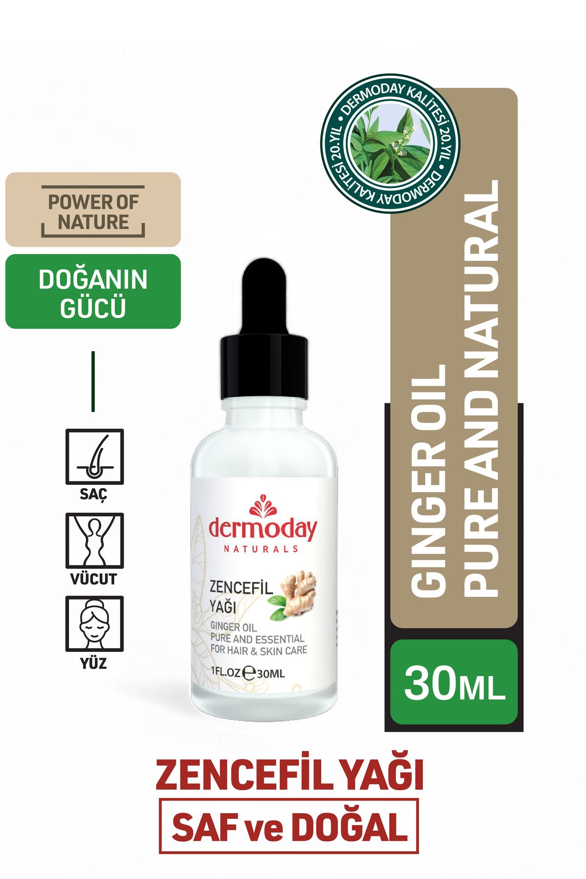 Dermoday Zencefil Yağı 30 ml