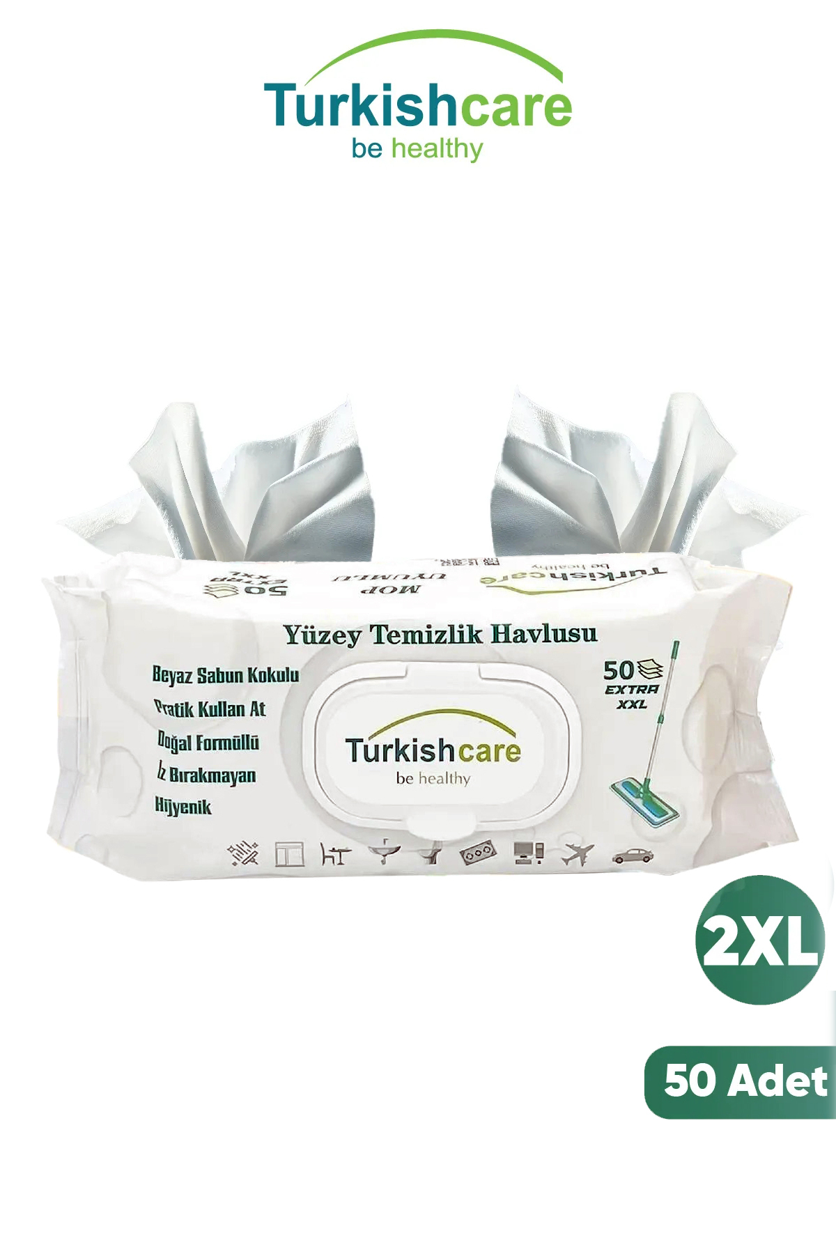 Turkishcare YÜZEY TEMİZLİK HAVLUSU 50 Lİ fotoğrafı 2 (önizleme)