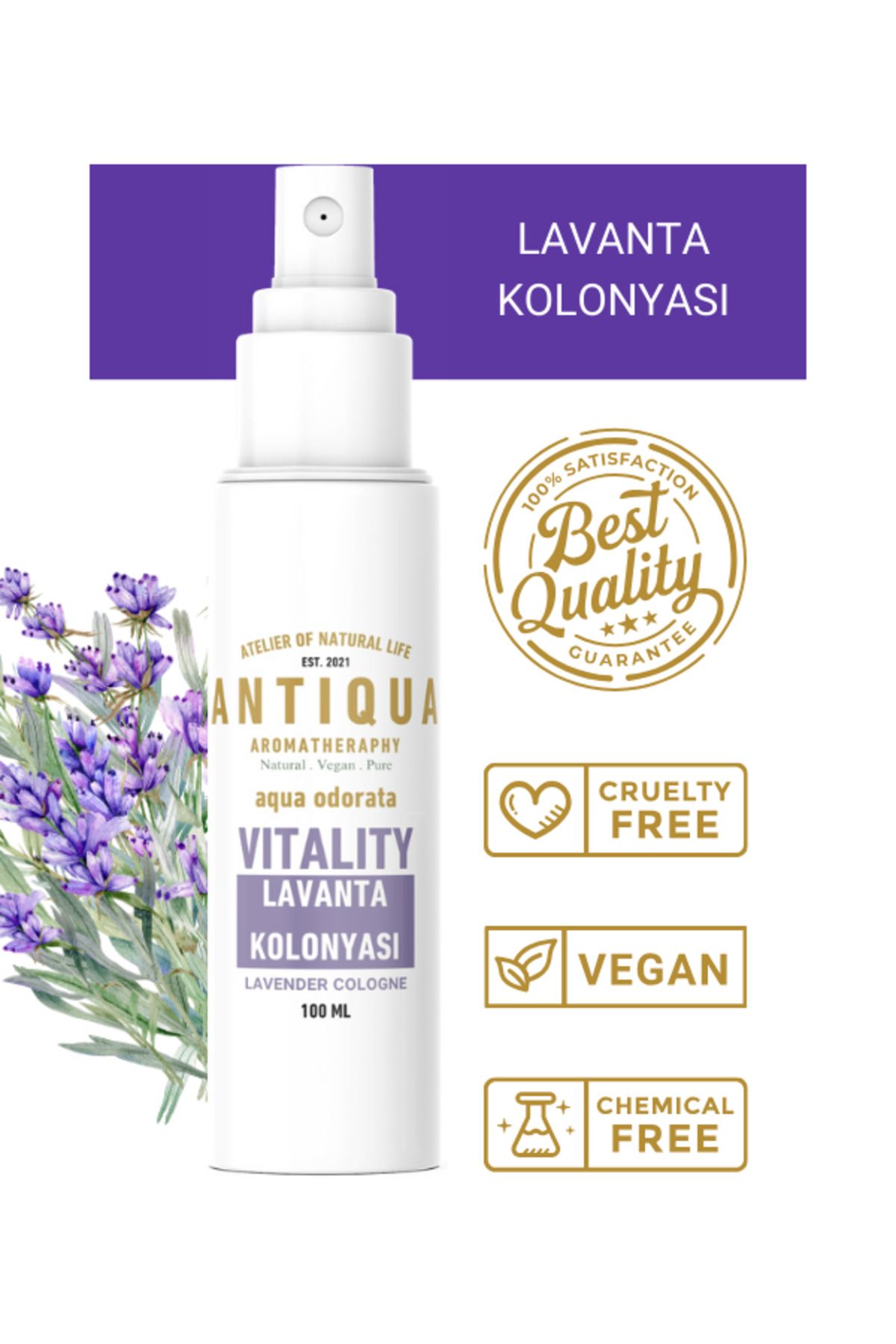 Antiqua Aromaterapi Vitality Lavanta Kolonyası