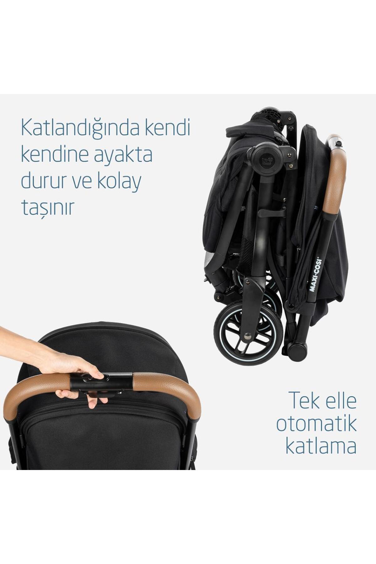Maxi-Cosi Maxi-Cosi Eva-Cabriofix I-Size Otomatik Katlanan Seyahat Sistem Kompakt Bebek Arabası Black fotoğrafı 7 (önizleme)