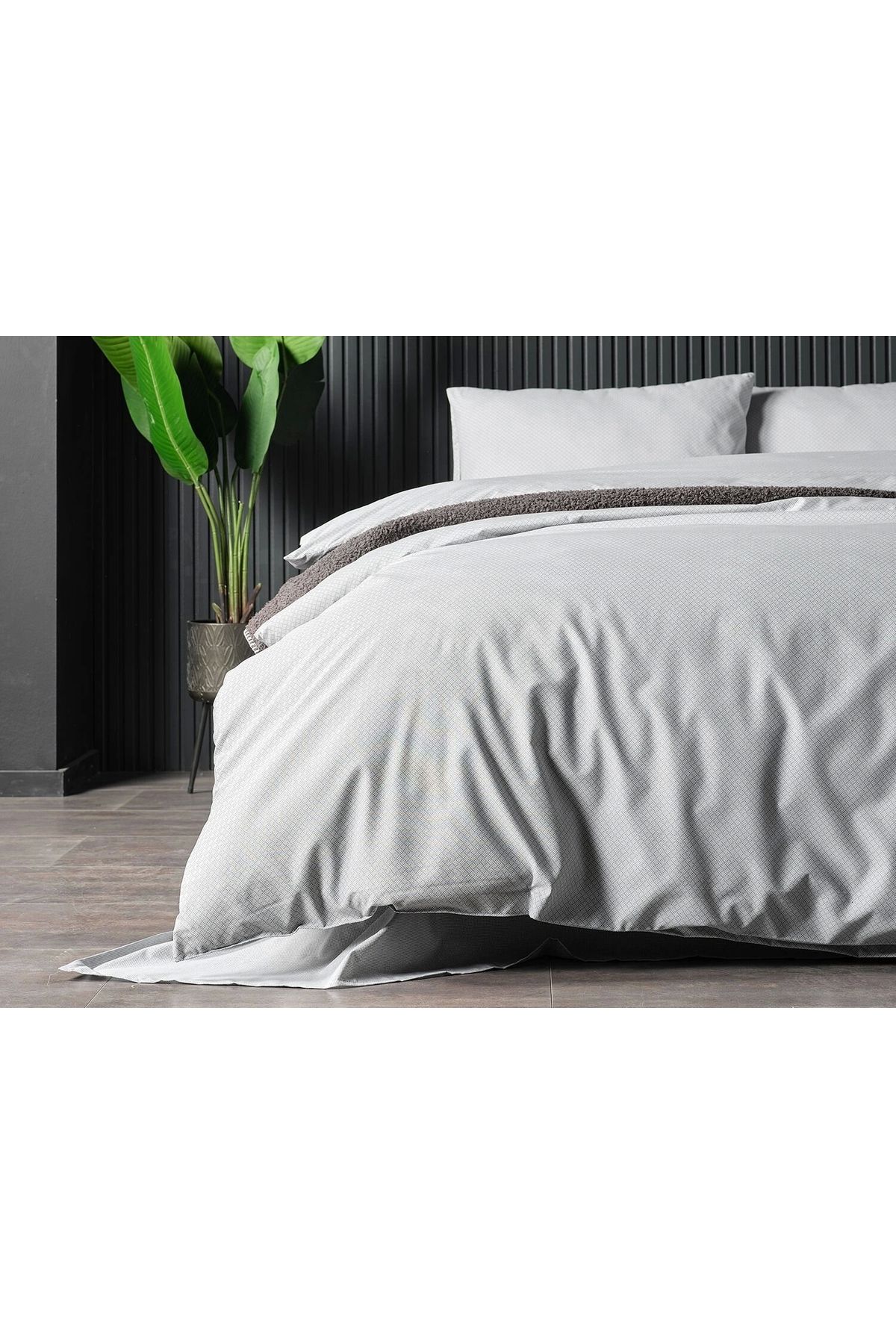 Kılıçlar Pure Touch Nevresim Takımı Çift Kişillik Koyu Gri