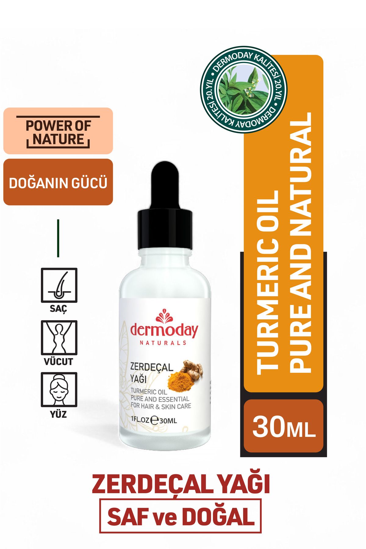 Dermoday Zerdeçal Yağı 30 ml