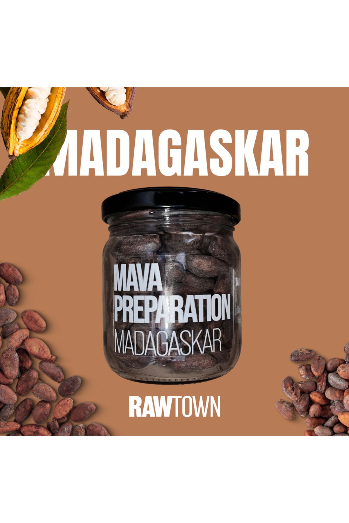 RAWTOWN Madagaskar Mava Preparation Kakao Çekirdeği 100g