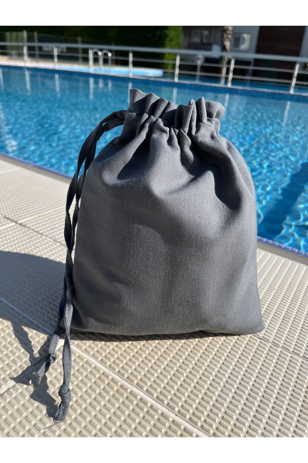 MEKİK BUTİK-Linen Cloth Pouch - Drawstring Bag Organizer - Toiletry Bag - 20X25 3