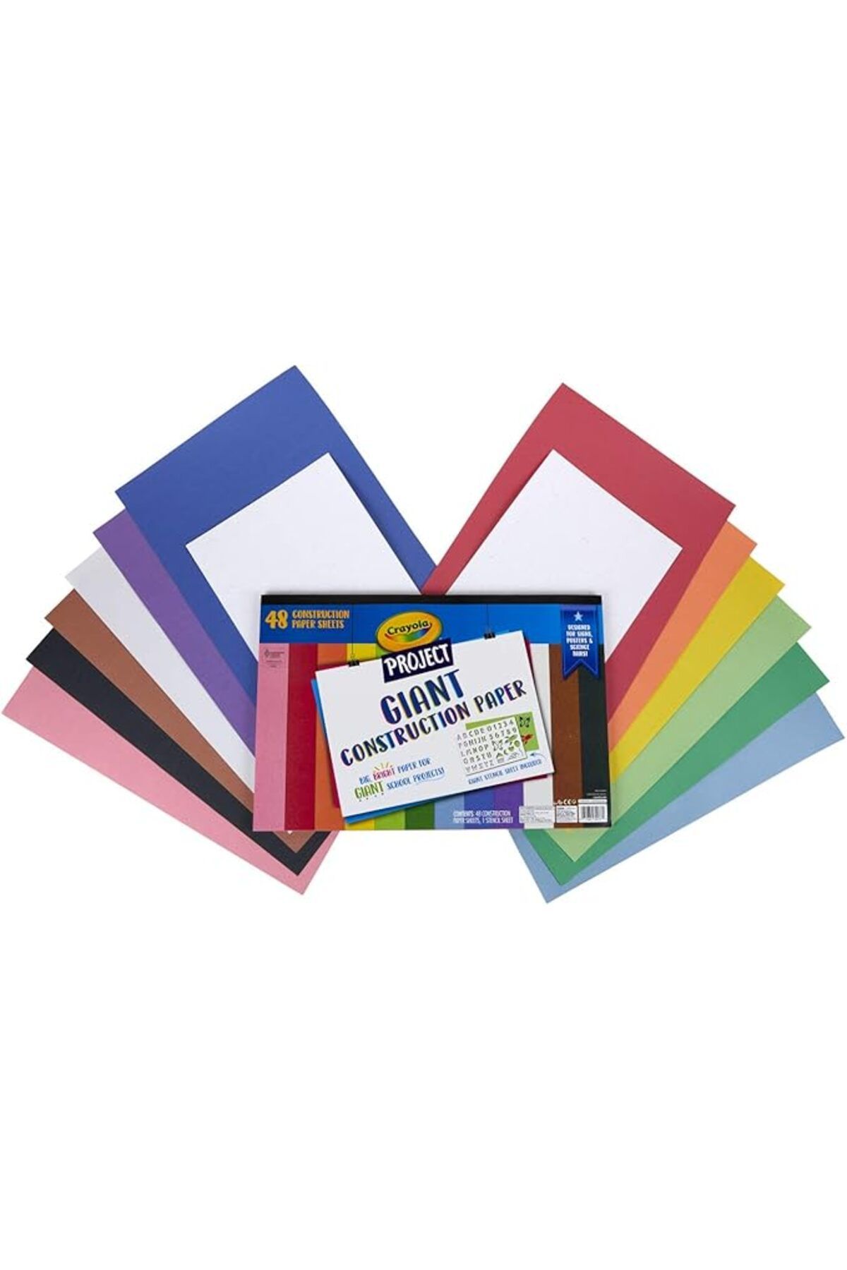 Crayola-Project Giant Construction Paper 12x18inch 48 Sheets CY99-0078 2