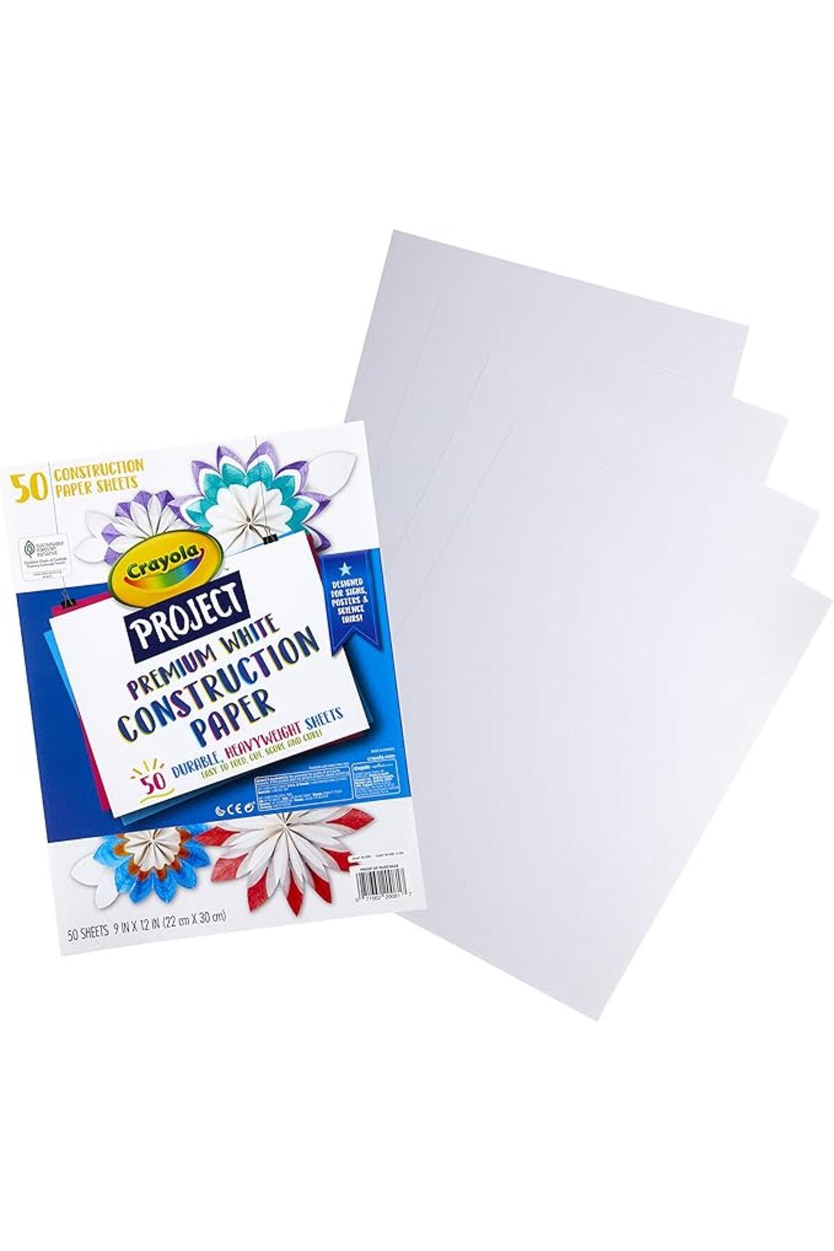 Crayola-Project Premium White Construction Paper 9x12inch 50 Sheets CY99-0081 2