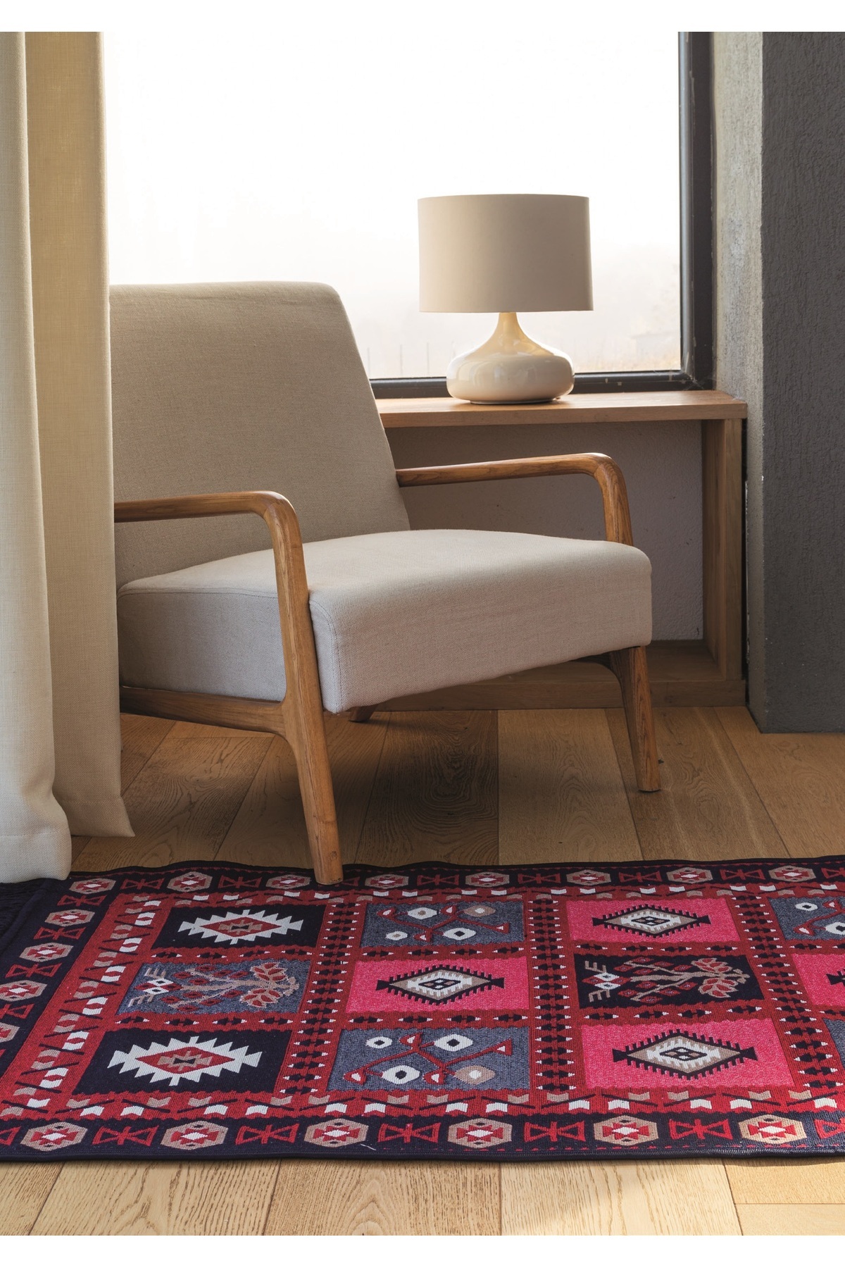 Bigghome-Bigghome Doppelseitiger Teppich, Maschinenwaschbar, Modernes Design, 80*150 cm, SA1619B 4