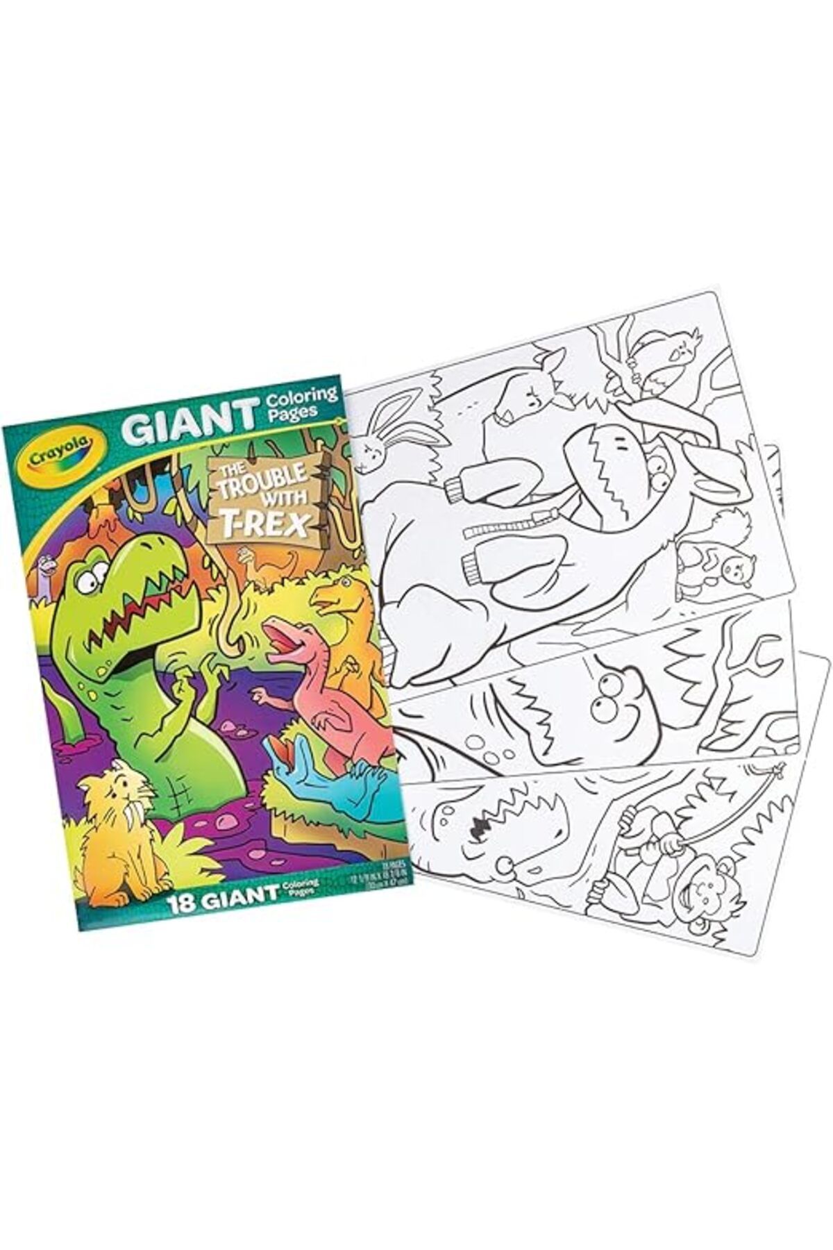 Crayola-Giant Coloring Pages The Trouble with T-Rex 18pg 04-0992 2