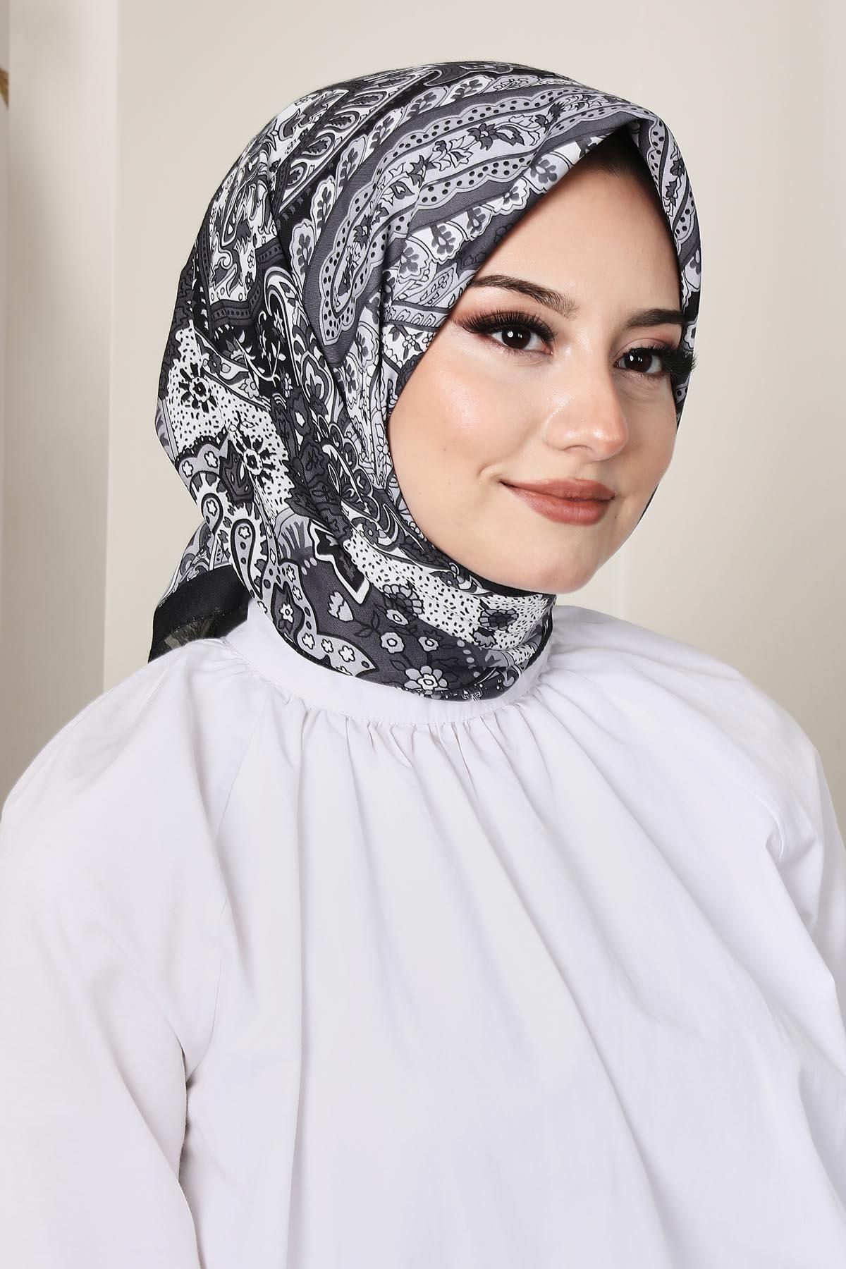 AFVENTE-Black Soft Indian Scarf 2