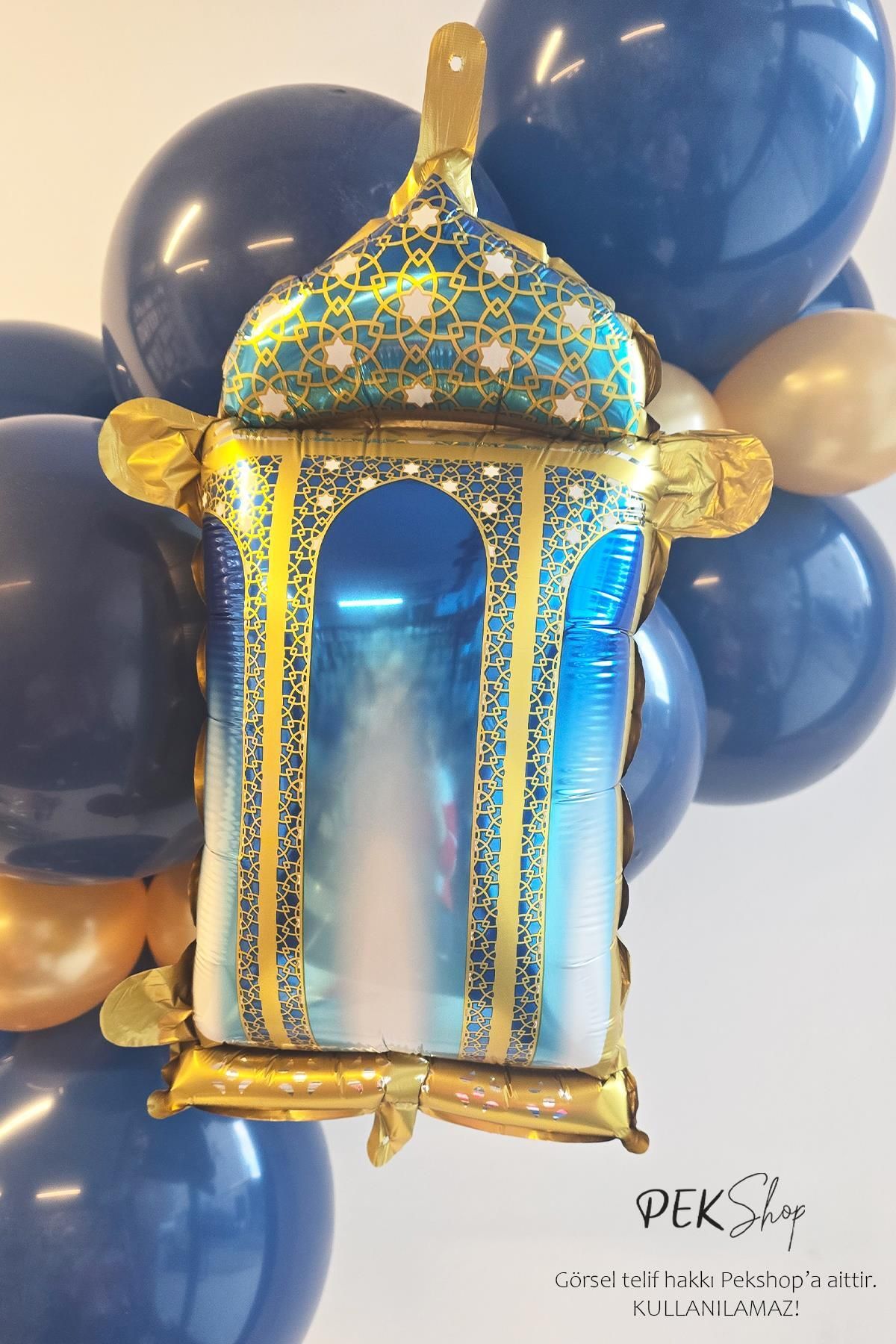 PEKSHOP-Kandil Foil Balloon Ramadan Decoration Islamic Figure Lantern Ramadan Balloon 1