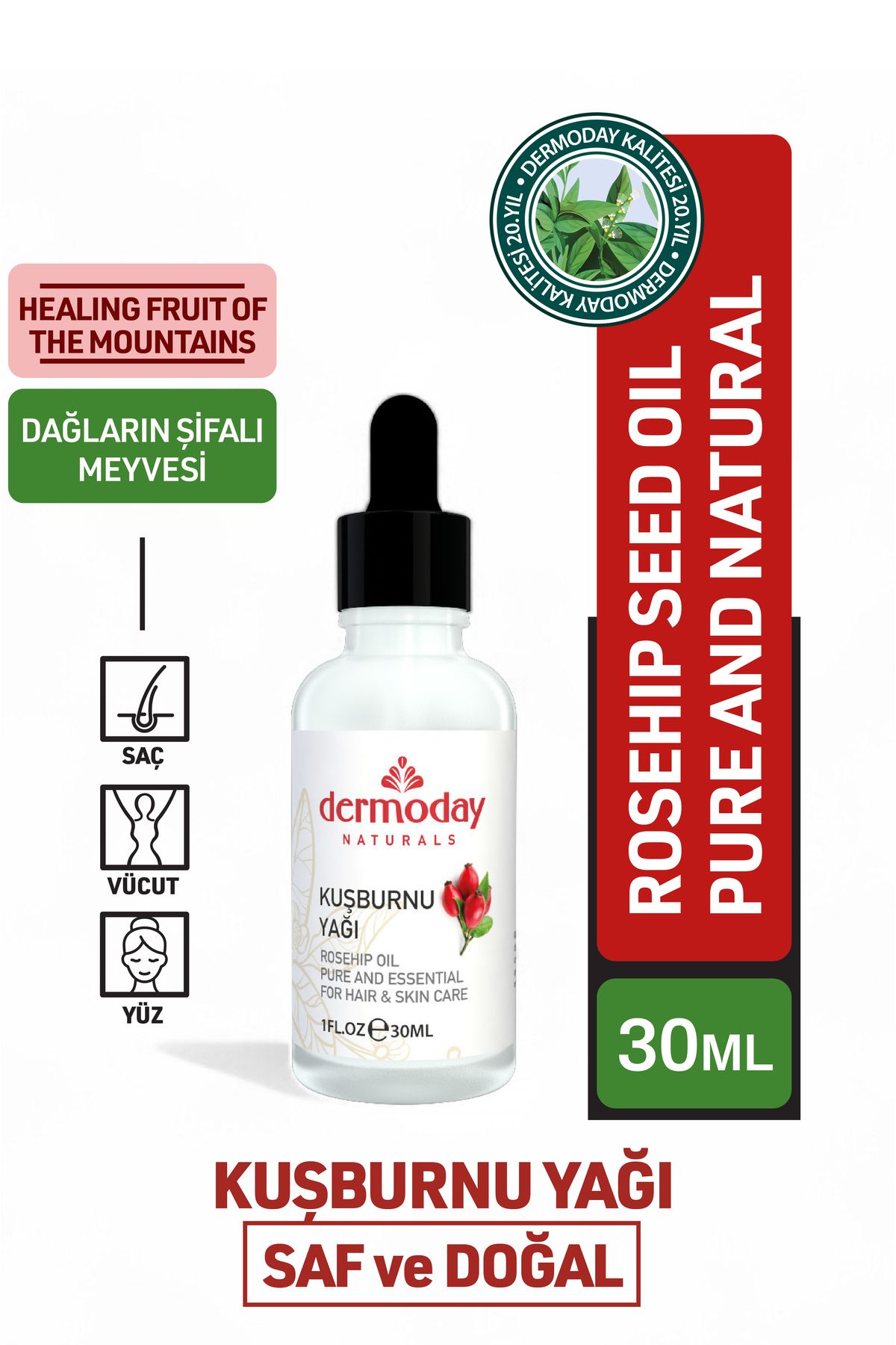 Dermoday Kuşburnu Yağı 30 ml