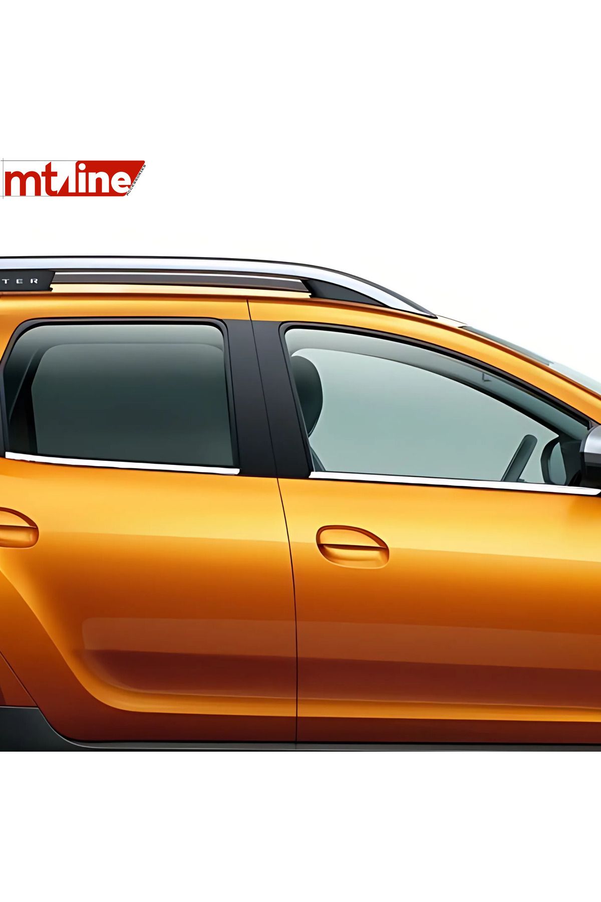 Mt Line Accessories Cam Çıtası 4 Parça Dacia Duster Suv 2018 ve Üzeri Uyumlu Krom Paslanmaz Çelik