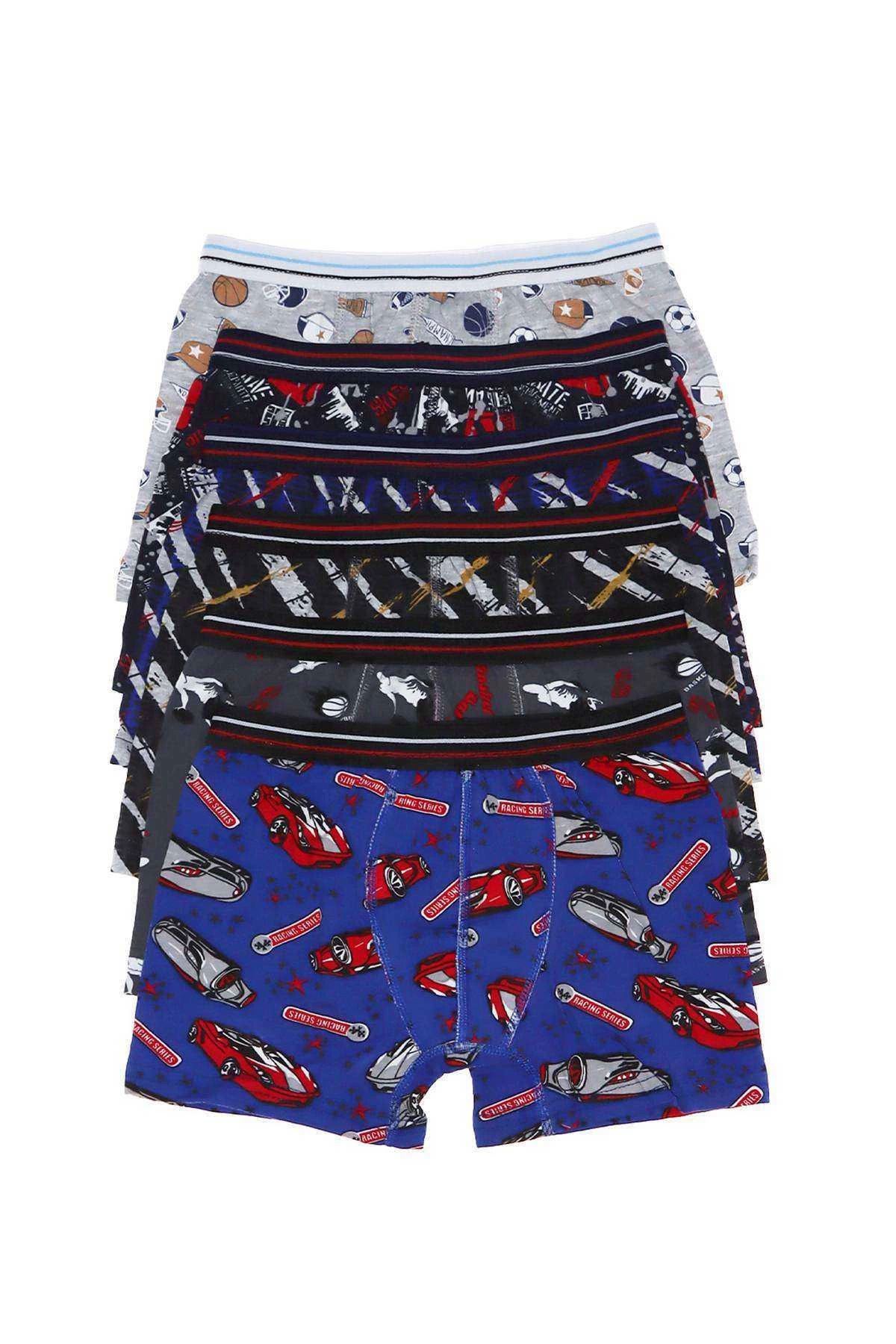 Fashi10 6 Adet Erkek Çocuk Desenli Boxer 505