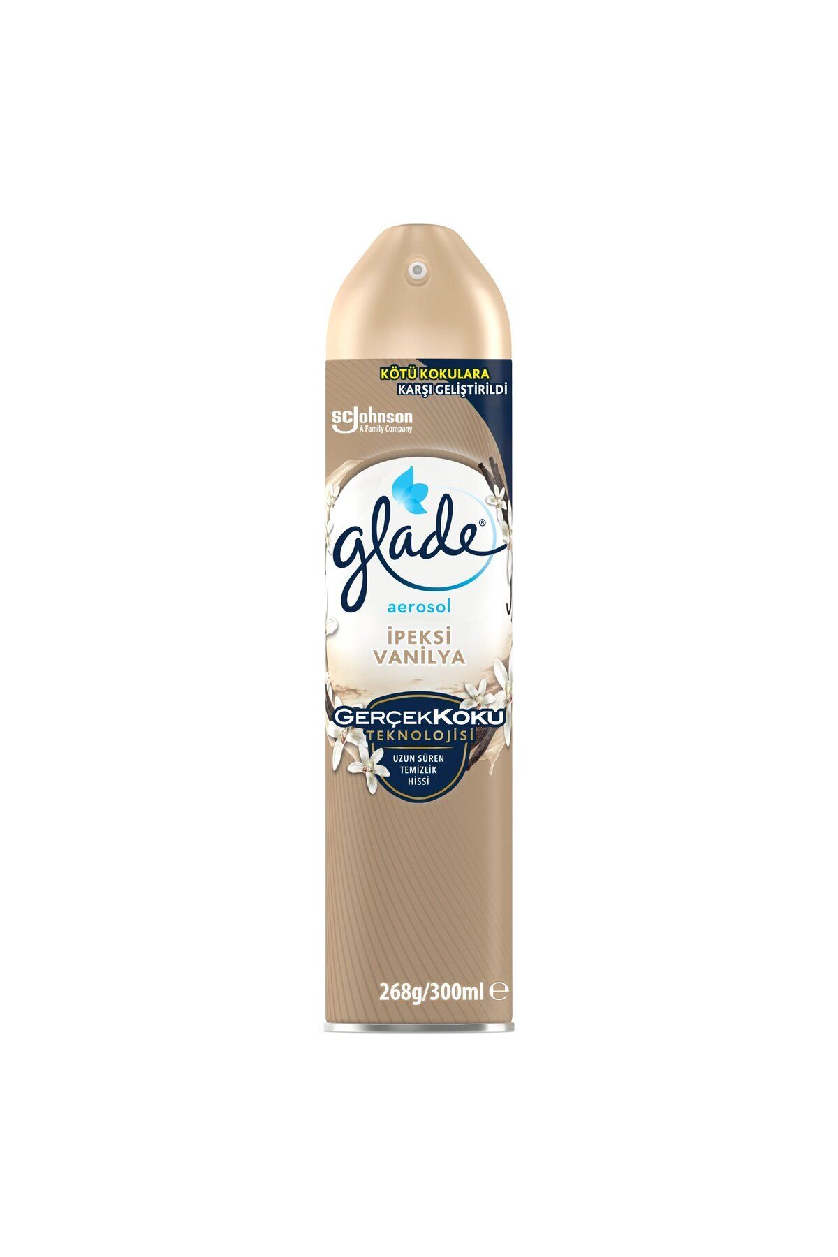 Glade Hava Tazeleyici Aerosol Oda Kokusu İpeksi Vanilya, 8X300ml Promosyon Paketi