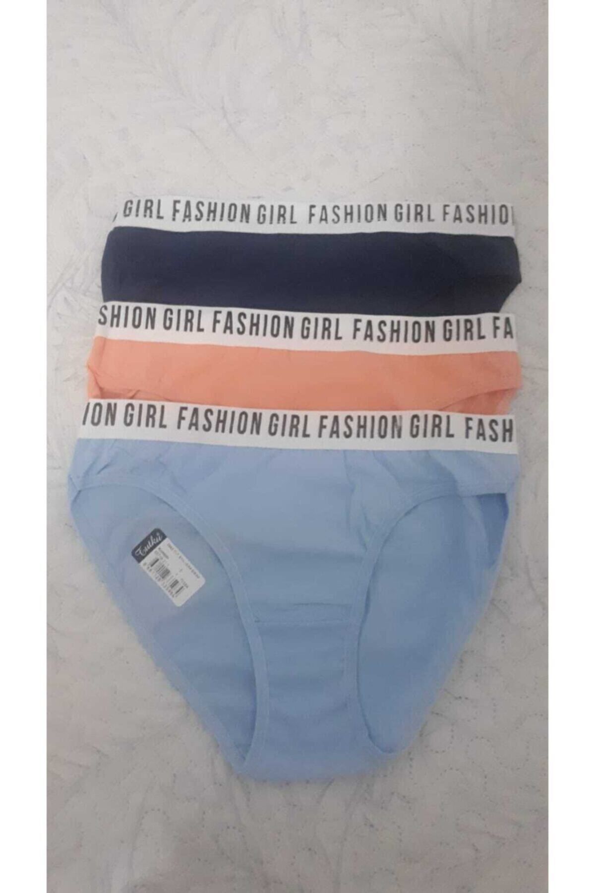 KEYAL Tutku Kuzey Underwear Kadın Hera Bikini Külot Lastikli Bikini Külot Lastikli 3'lü
