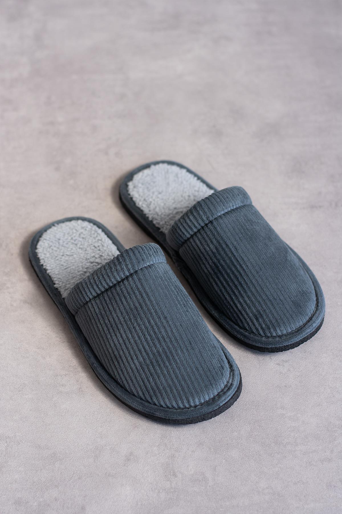 Moda Frato  Modafrato FİTİLLİ DÜZ Unisex Ev Terliği Kışlık Kadın Erkek Terlik - Görsel 5