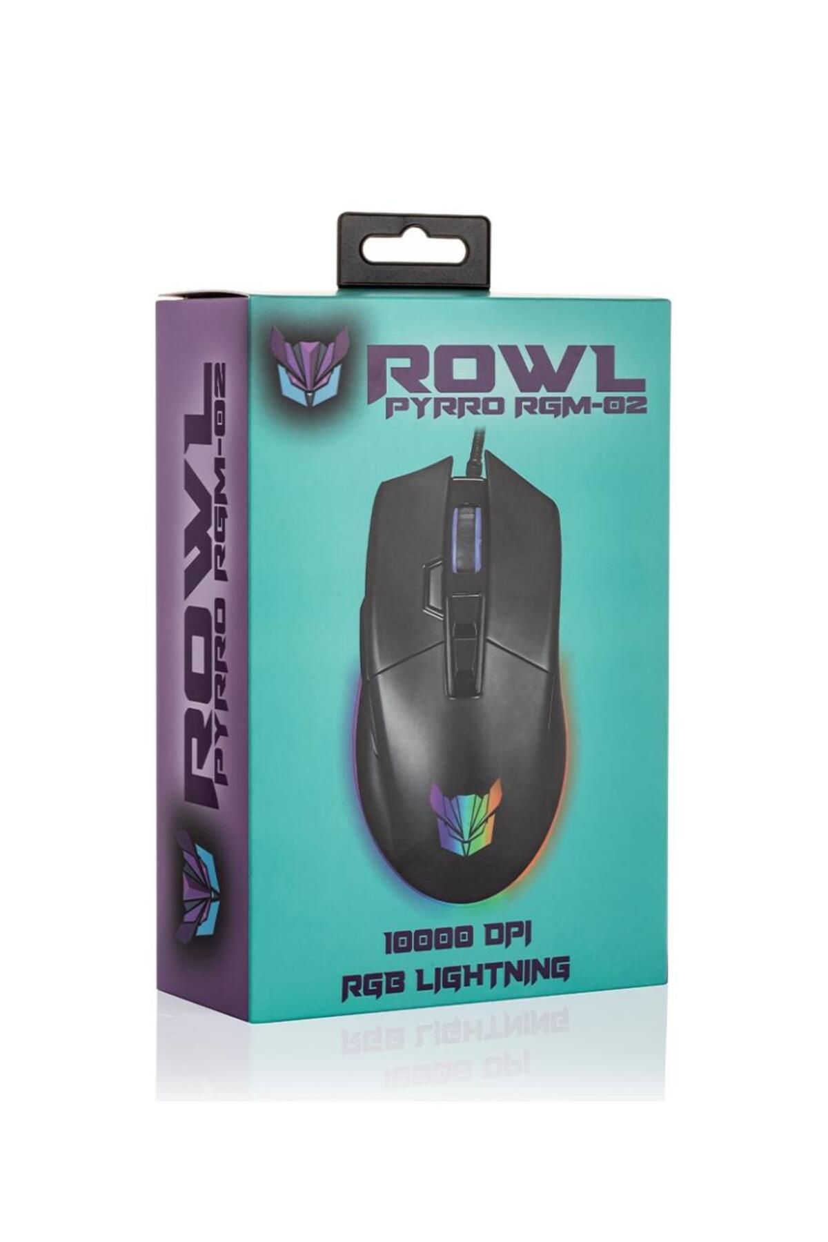 Afila Rowl Rgm-03 Pyrro USB Siyah Rgb Aydınlatmalı 10000DPI Gaming Mouse