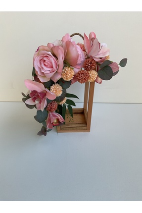 Yakamoz Konsept Yapay çiçek aksesuar ahşap fener mumluk