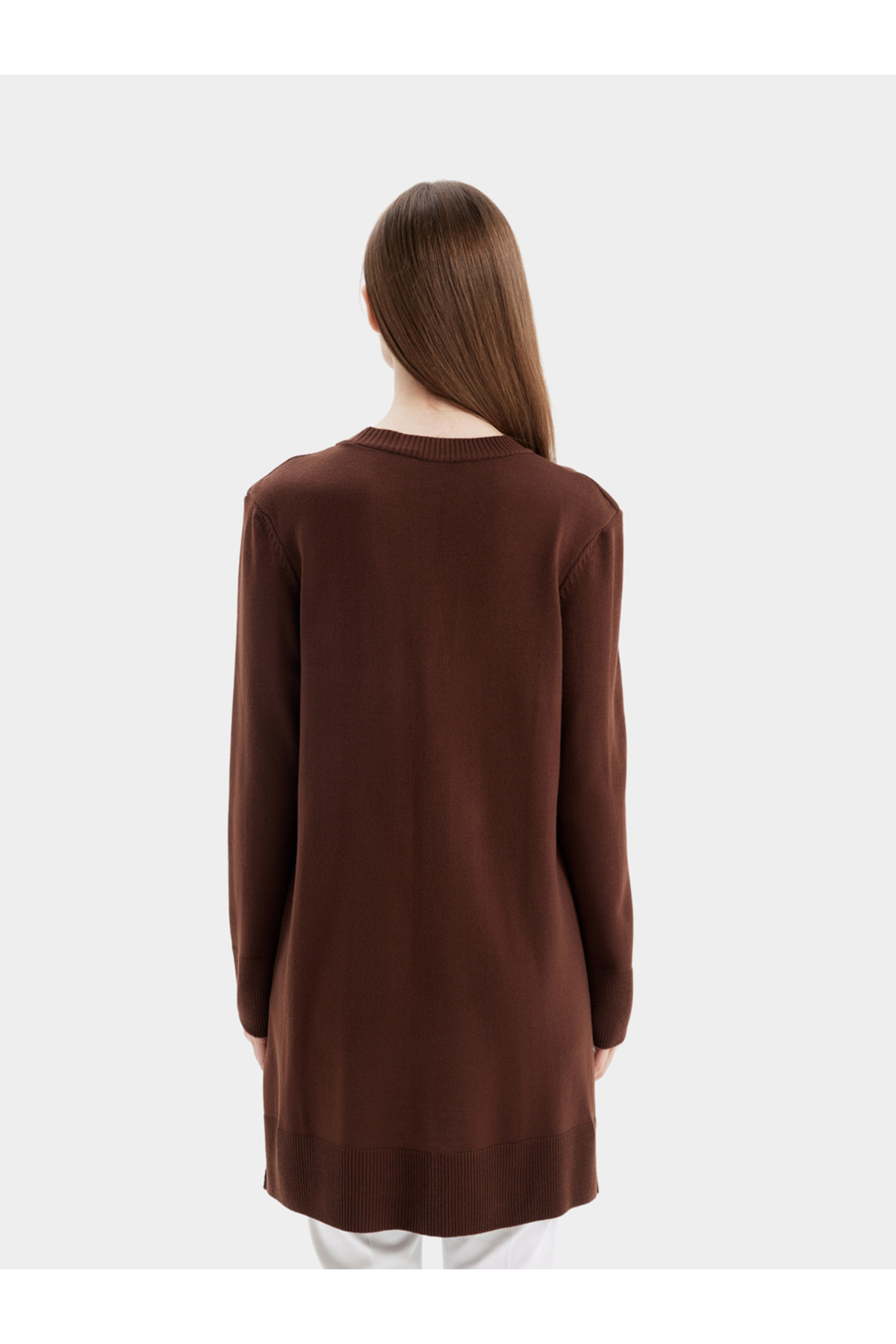 DeFacto-Regular Fit Crew Neck Side Slit Longline Tunic 6