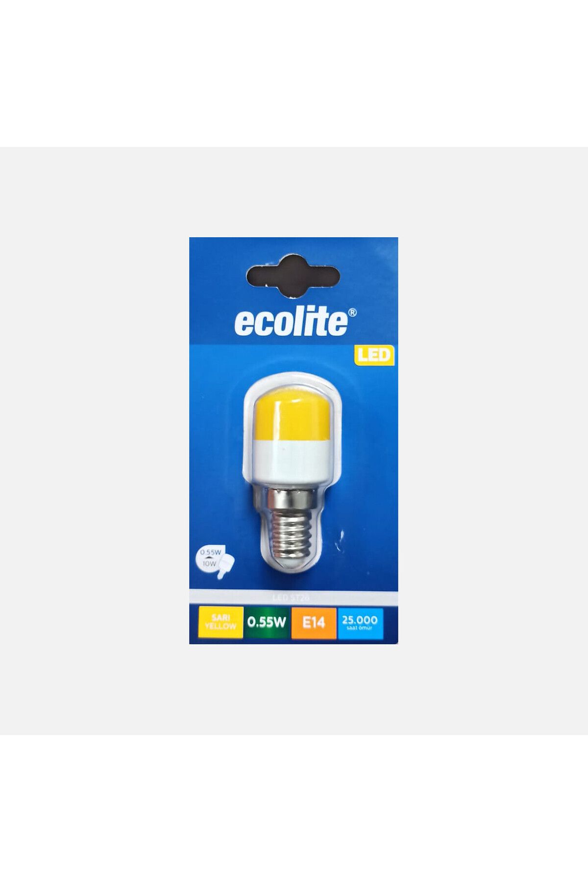 Ecolite ST26 0.55 W Sarı Klasik E14 Duy Led Ampul
