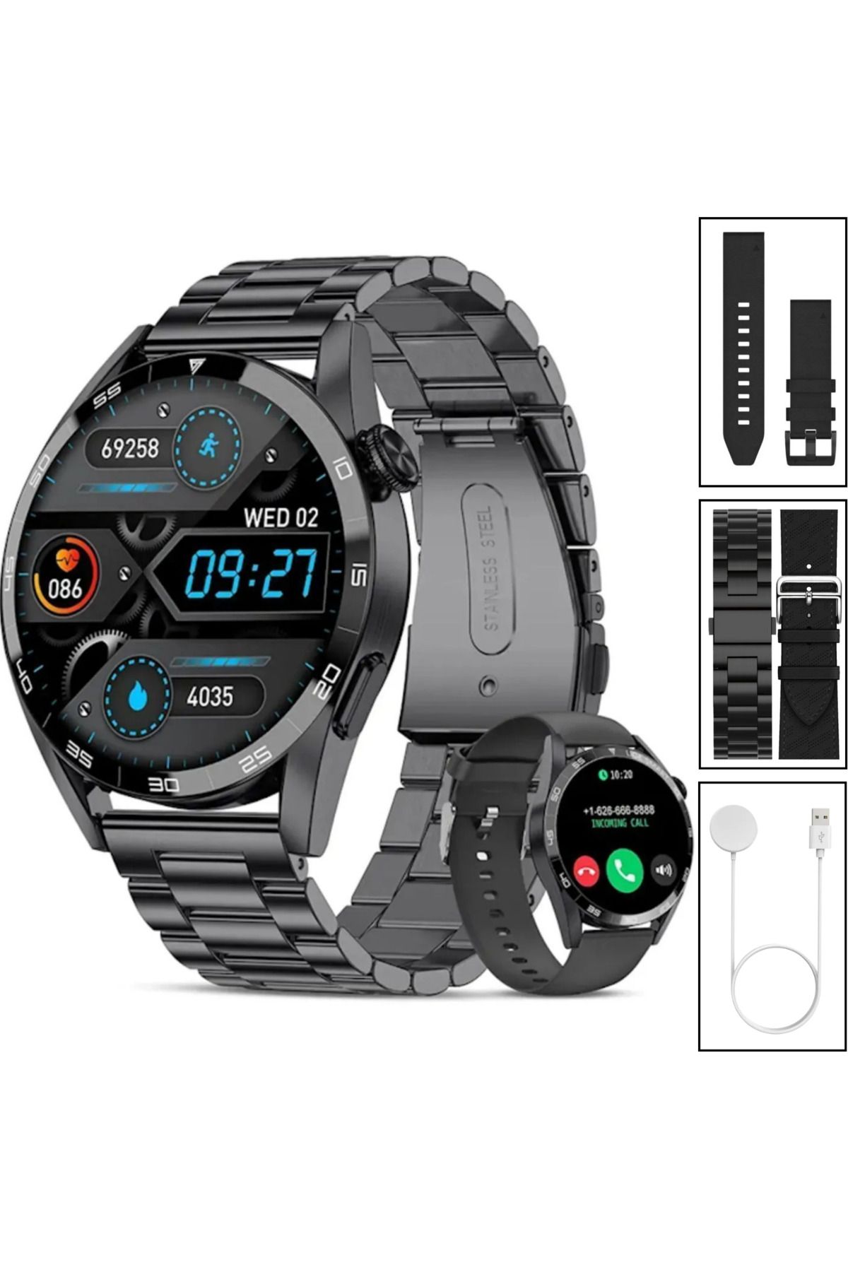 SONREİR Watch GT3 PRO Erkek Akıllı Saat, Klasik AMOLED Sesli Görüşme,NFC Android iPhone Huawei Uyumlu 8,9,10