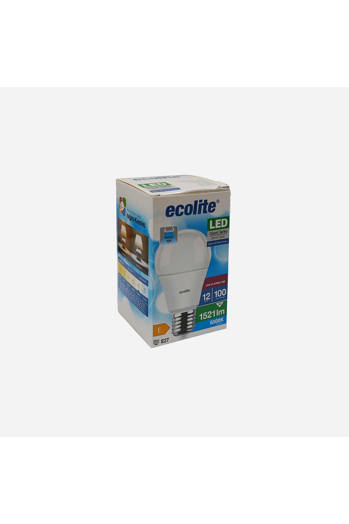Ecolite A60 LED Ampul 12W E27 6500K Beyaz Işık