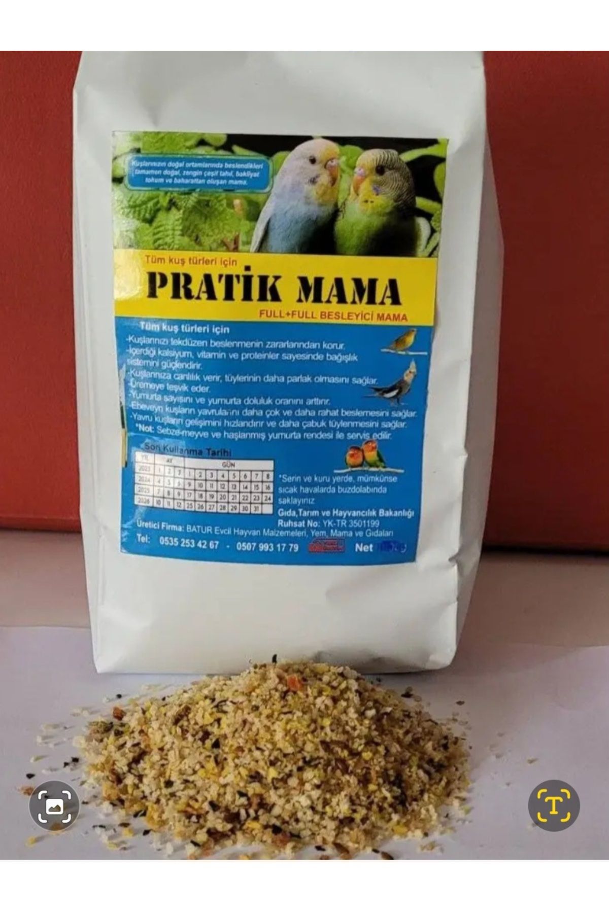 PRAKTIKON PRATİK KUŞ MAMASI 850GRAM