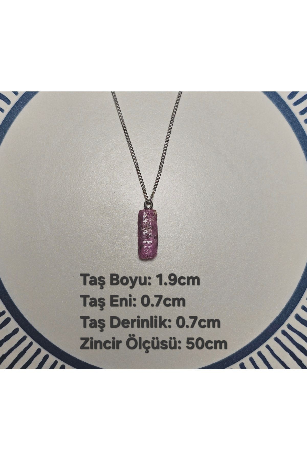 Singincraft-Mini Raw Ruby Natural Stone Pendant - 11A (Handmade Design Products) 2