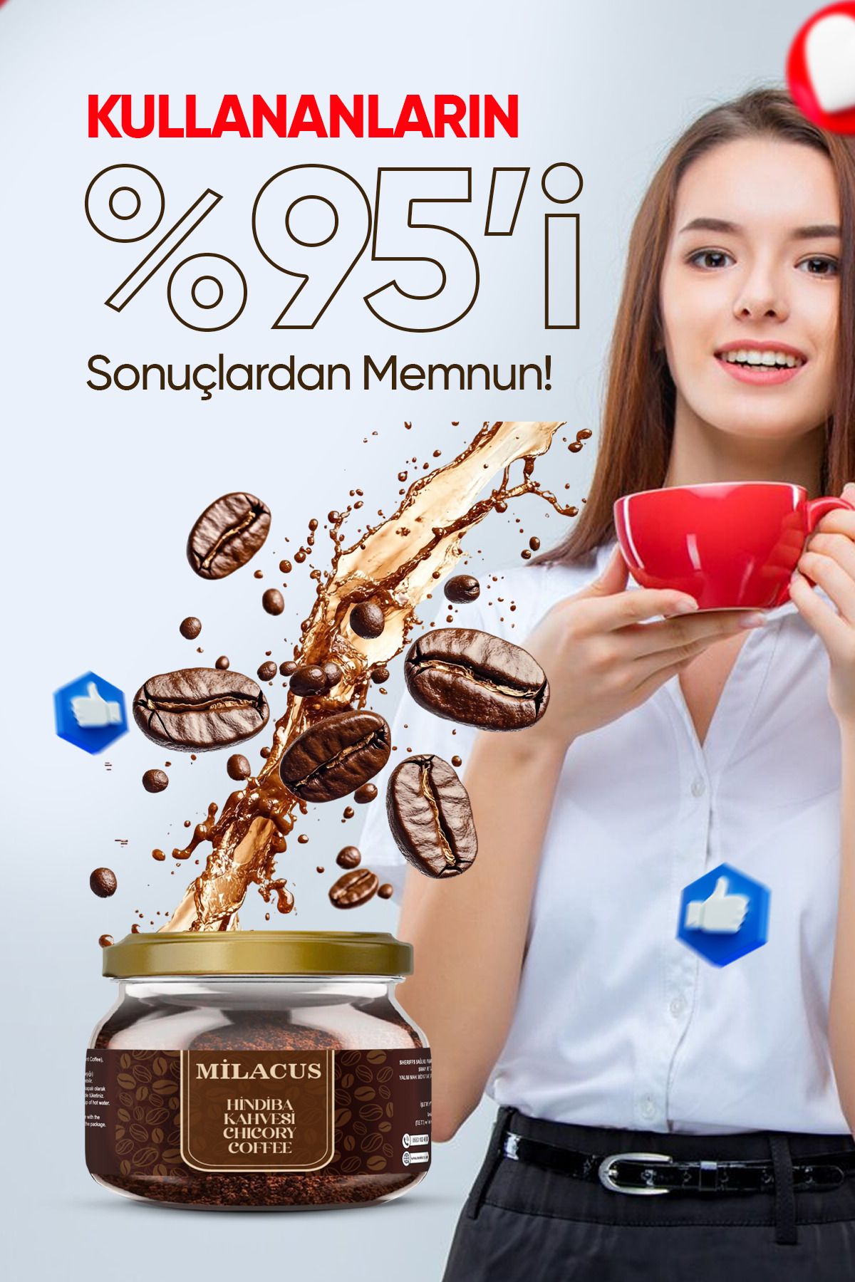 milacus Setafit Brezilya Coffe Hindiba Karışımlı Form Kahvesi 100 Gr