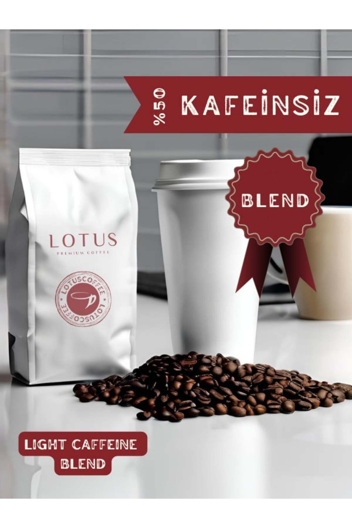 Lotus Coffee Light Caffeine %50 Kafeinsiz Blend Kahve 250 Gr.