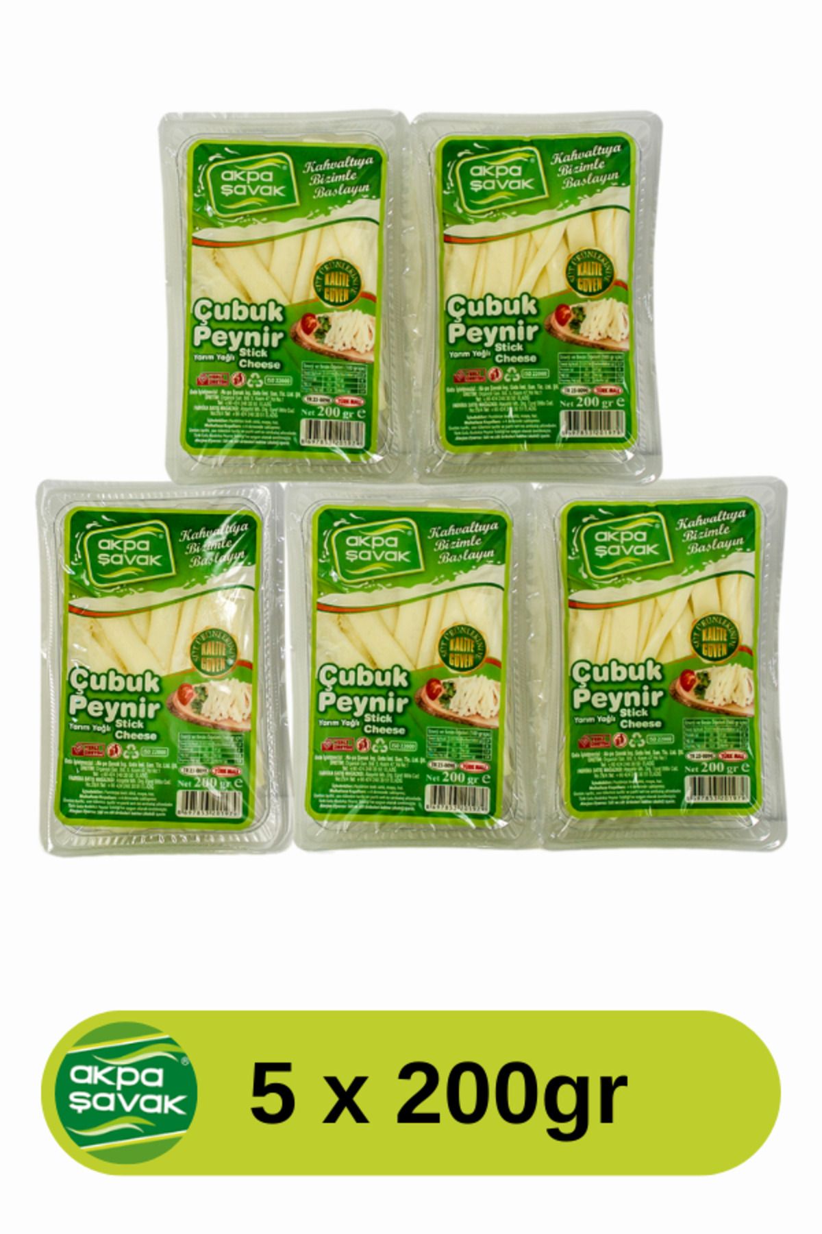 Ak-pa Şavak Akpa Şavak Çubuk Peynir (5 x 200 gr)