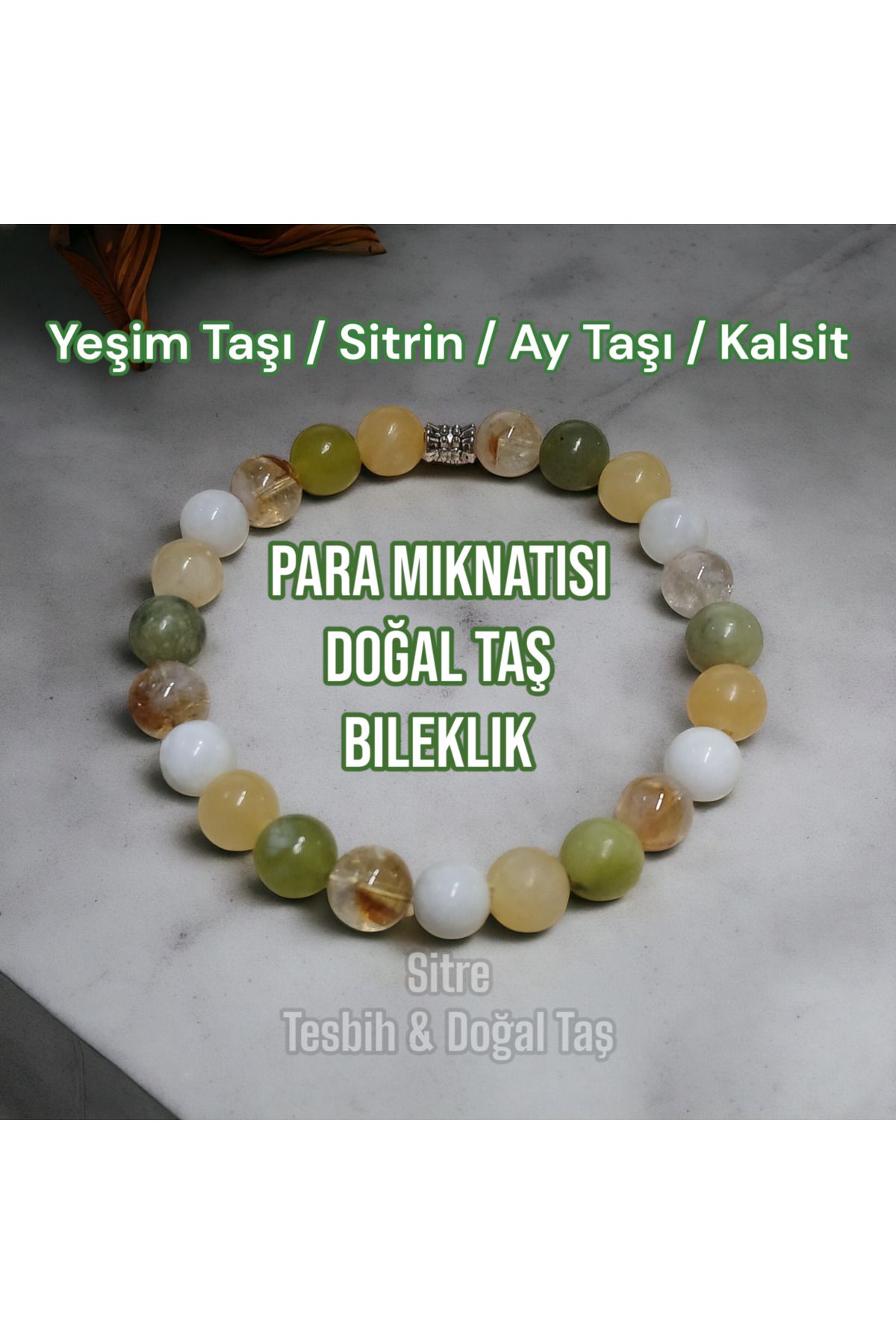 sitre Para Mıknatısı Doğal Taş Bileklik