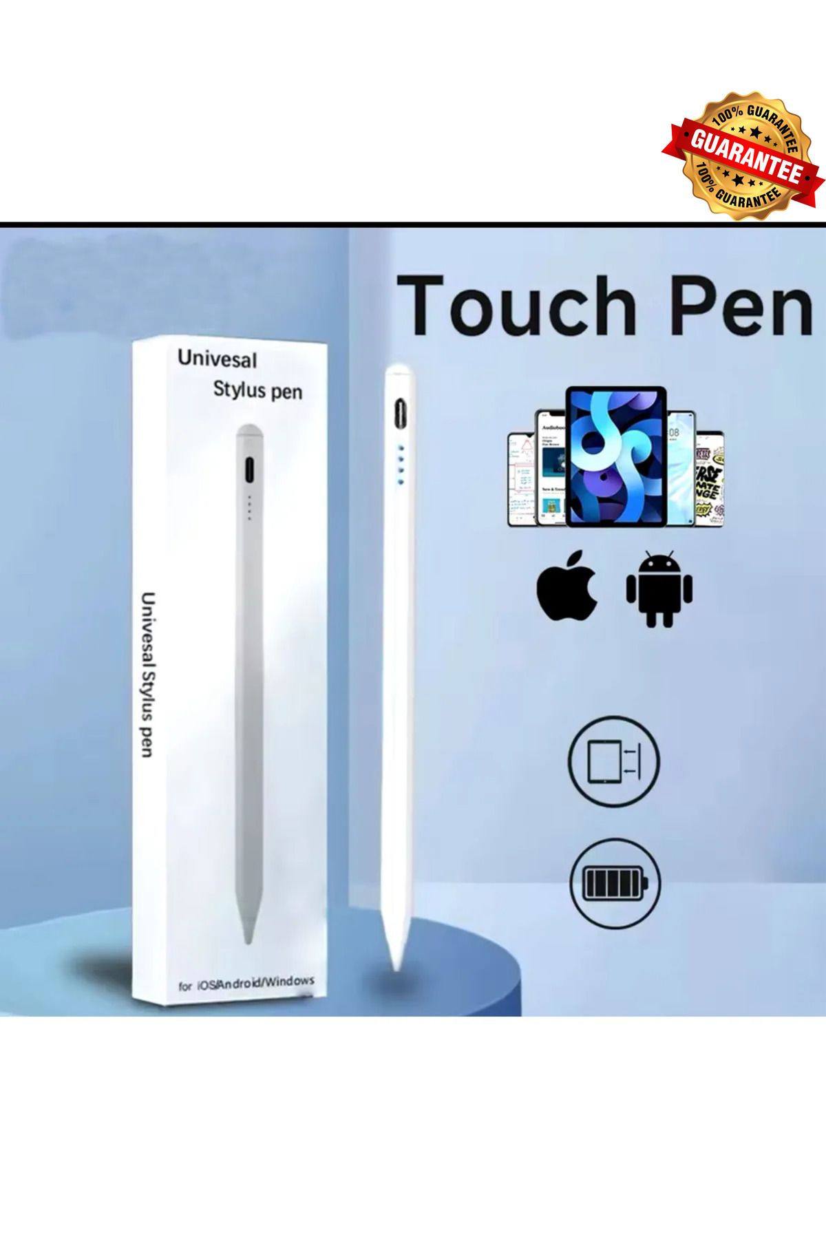 teknotrust Iphone/Samsung/Huawei/Xiaomi Uyumlu Dokunmatik Universal Stylus Ipad Android Yazı ÇizimTablet Kalemi