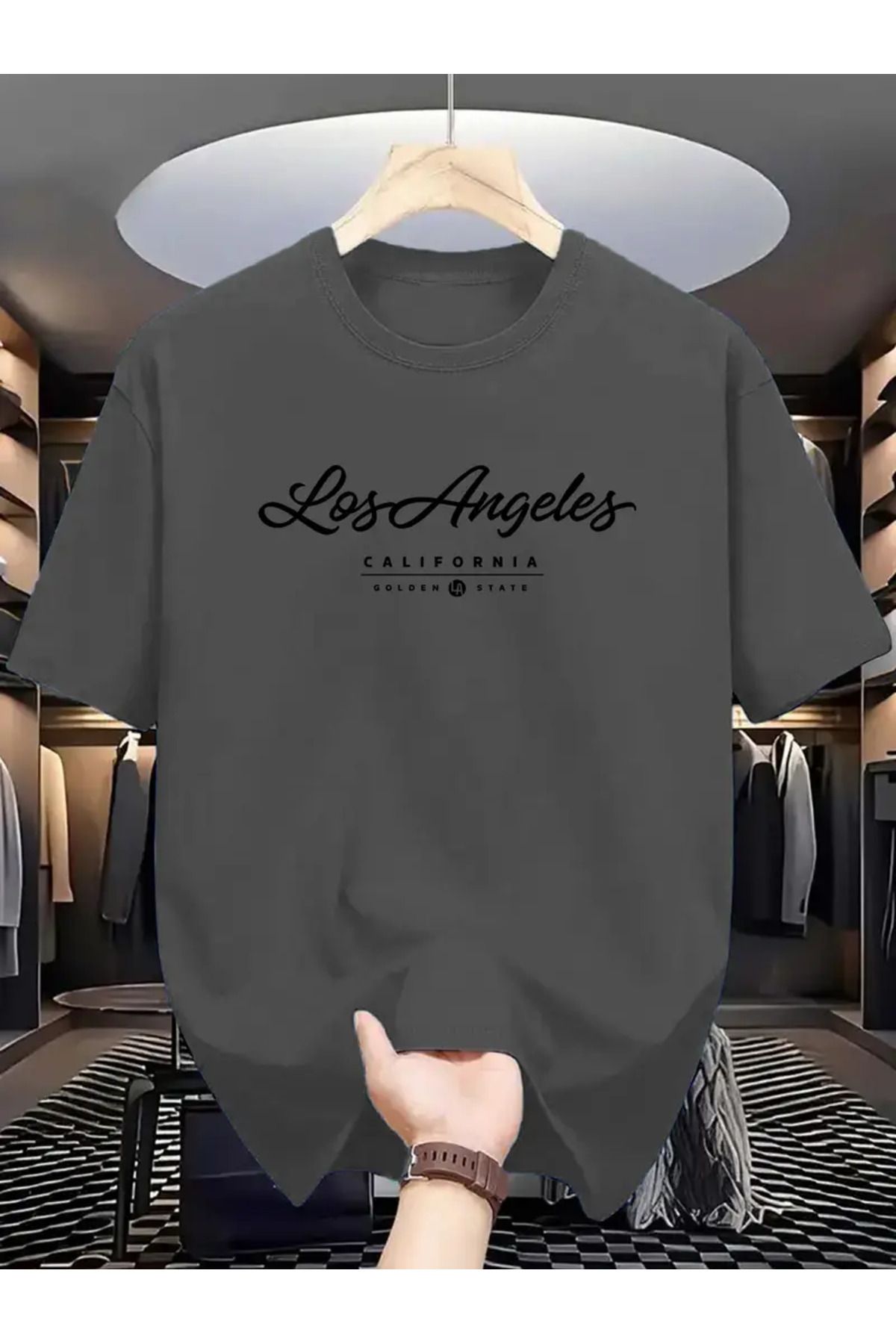 FULL TOLERANCE Los Angels GoldenState Baskılı Oversize Tshirt