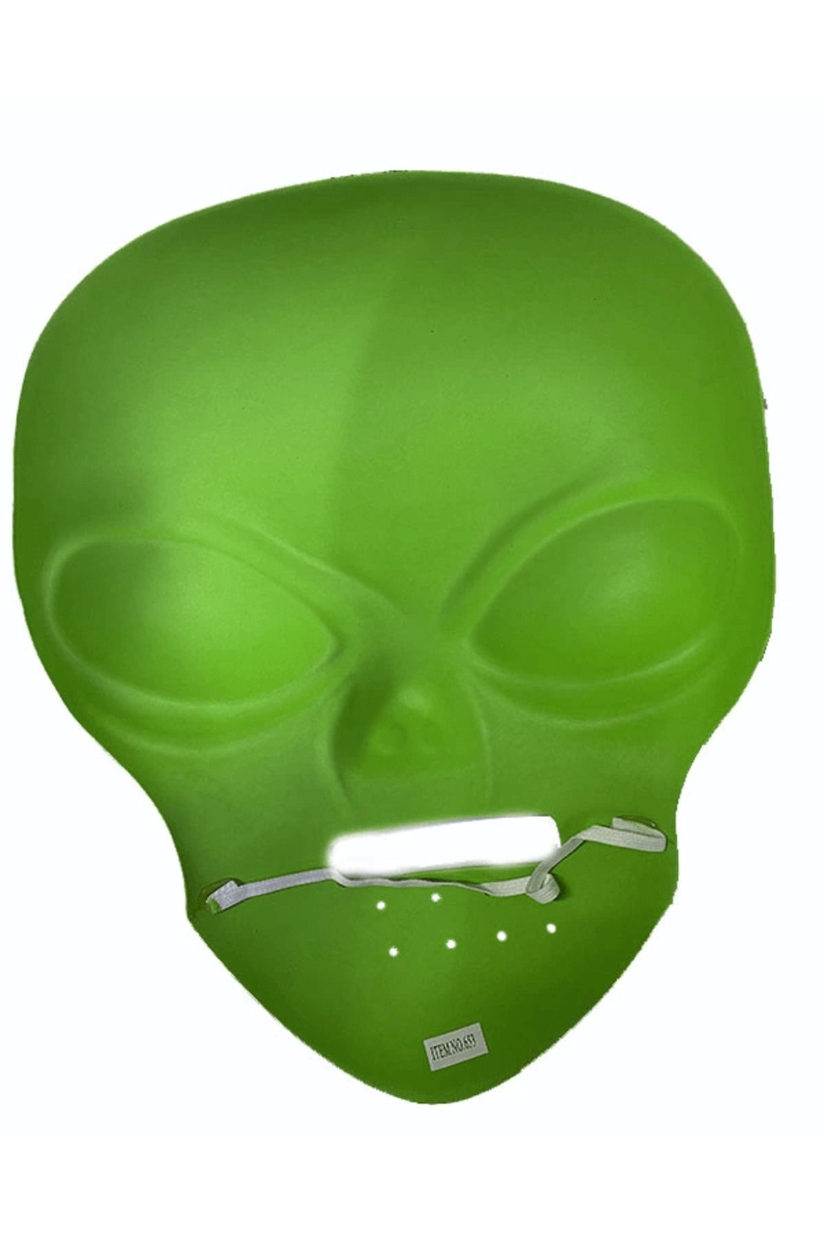 KTYRA52 Ghoulish Productions Green Alien Mask 45x30 Cm ( Uzaylı ) - Lisinya