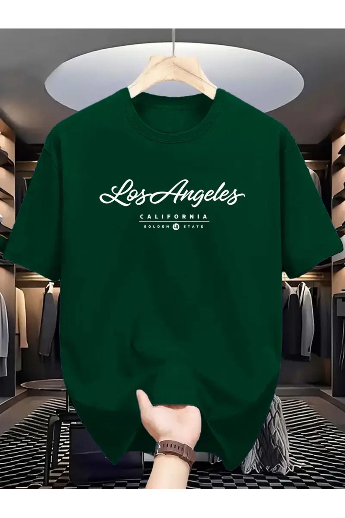 FULL TOLERANCE Los Angels GoldenState Baskılı Oversize Tshirt