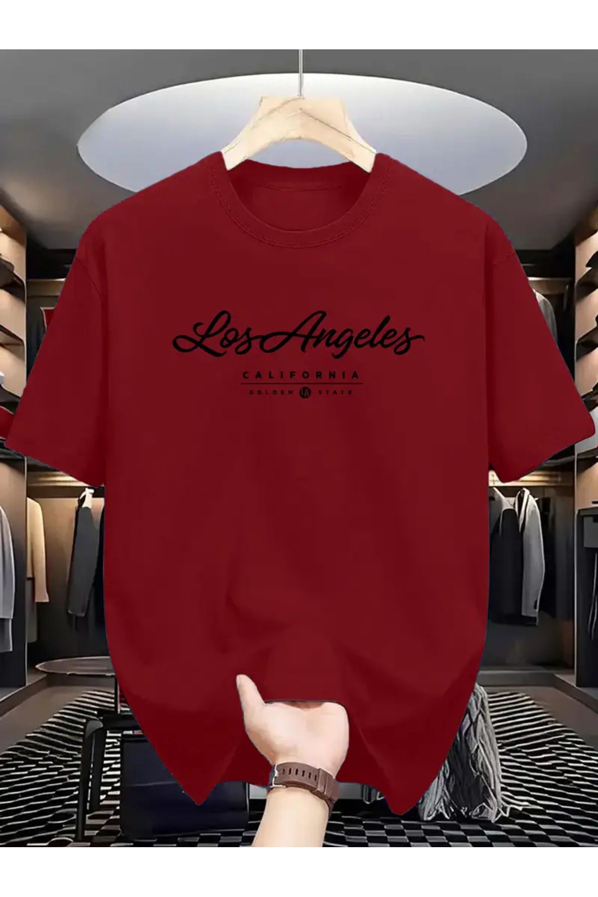 FULL TOLERANCE Los Angels GoldenState Baskılı Oversize Tshirt