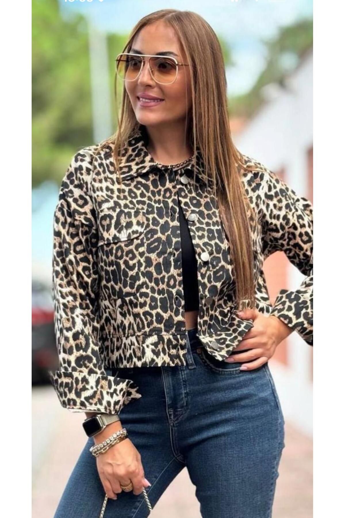 Butik LEOPAR DESEN KISA CEKET