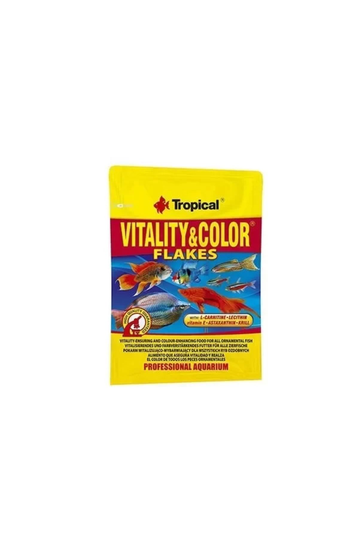 TREND Tropical Vitality Color Flakes Tropikal Balıklar için Renklendirici Pul Yem 12 Gr