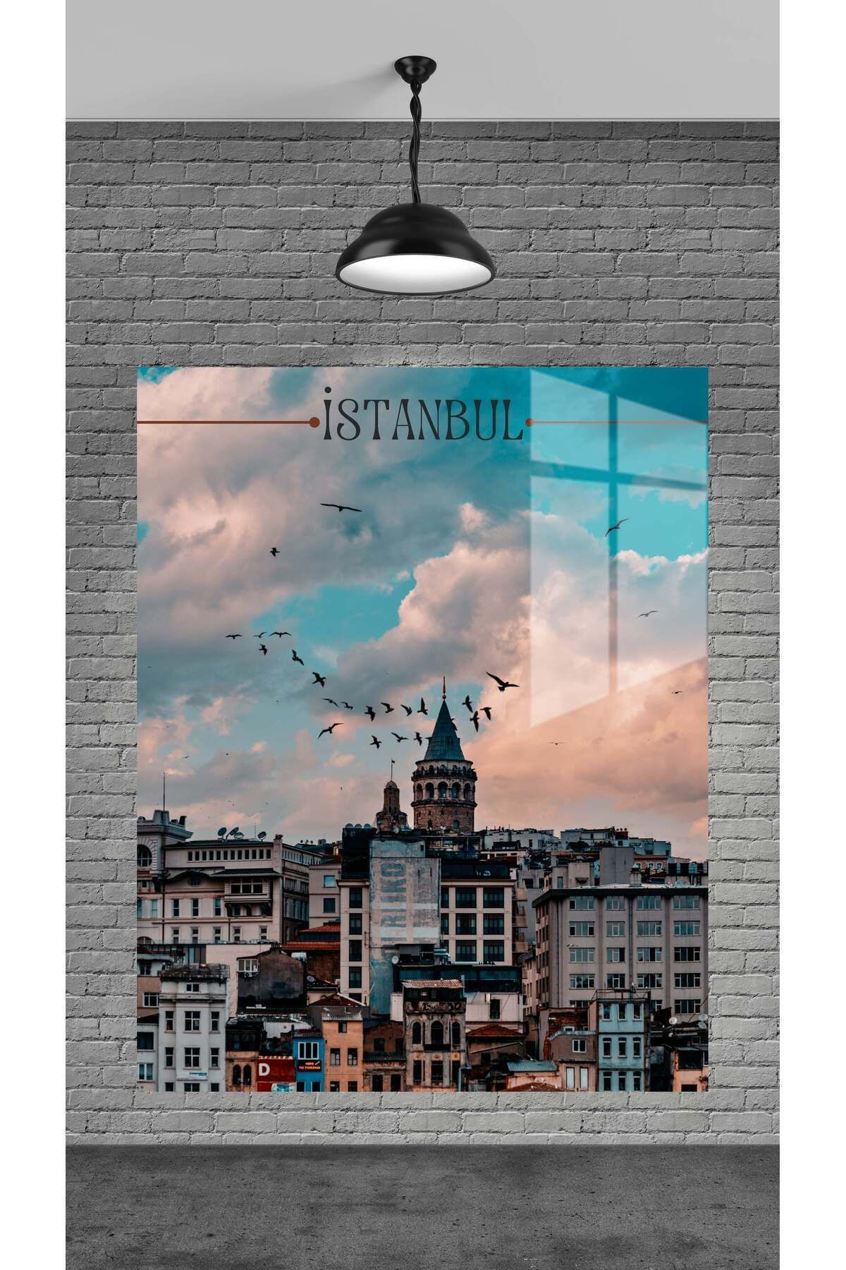 First Date GALATA KULESİ DEKORATİF TEMPERLİ CAM ÜZERİNE TABLO SEVGİLİNİZE YILBAŞI HEDİYE