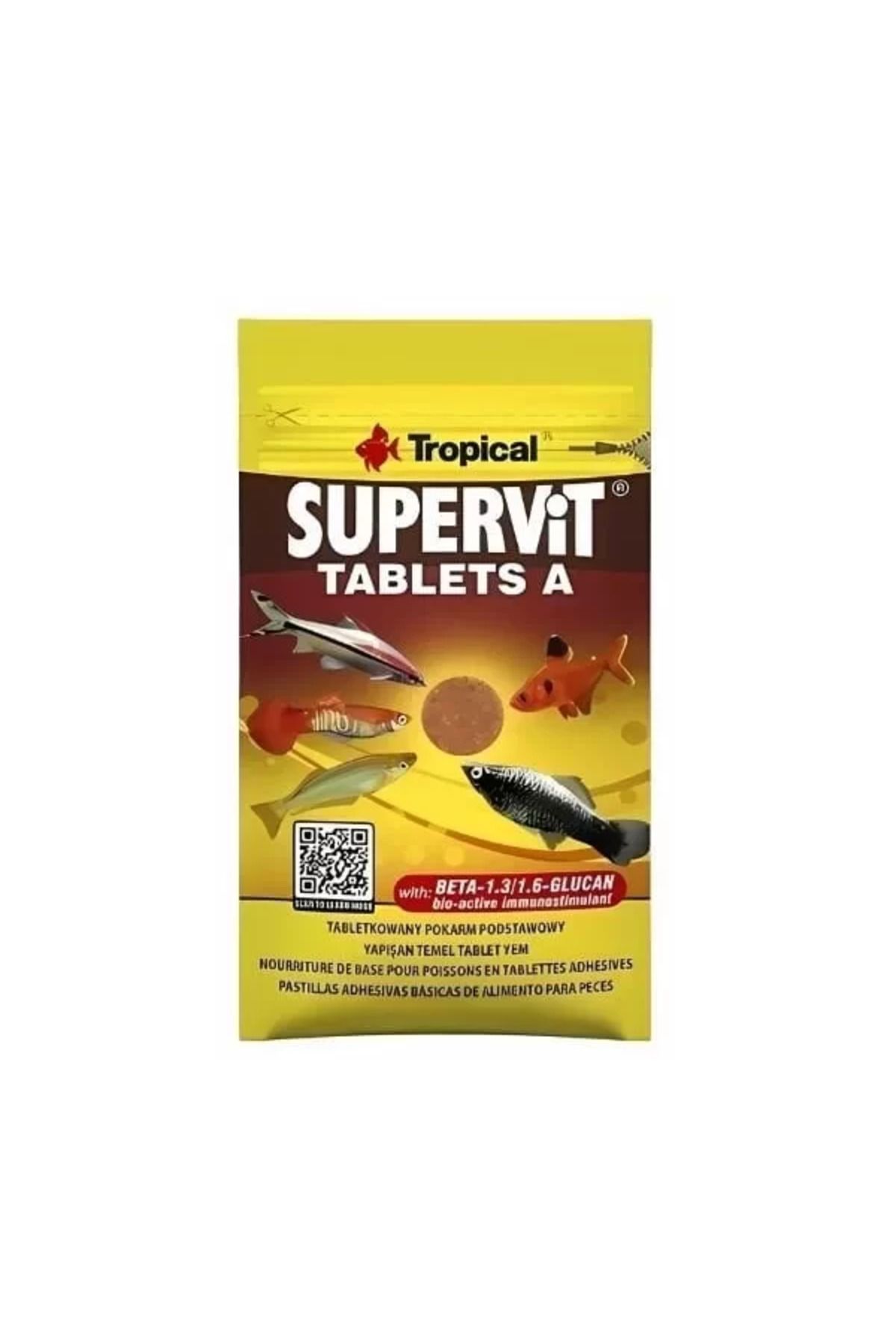 TREND Tropical Süpervit Tablets A Cama Yapışan Tablet Balık Yemi 15 Ml 10 Gr