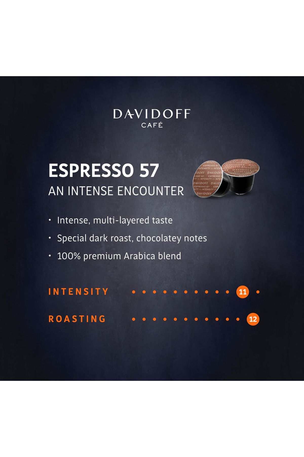 Davidoff-5X10 Capsules Coffee Espresso - 57 Rıstretto Dark Chocolate (Nespresso Compatible) 3