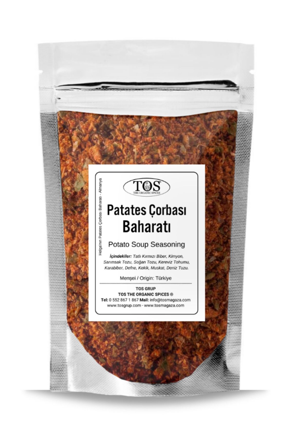 TOS The Organic Spices Helga'nın Patates Çorbası Baharatı 250 gr Helga’s Potato Soup Seasoning