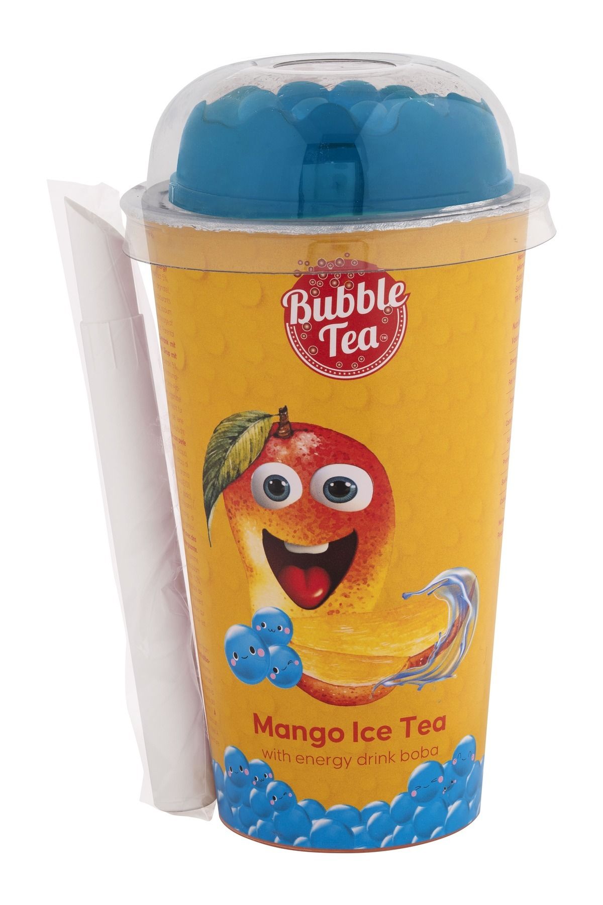 Bubble Tea | 6 x 350 mL mango ve yeşil çay aromalı içecek ile enerji içeceği aromalı boba