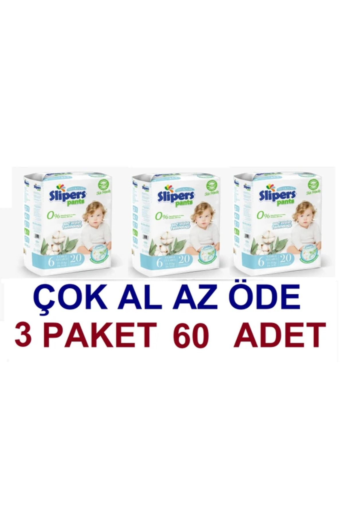 PREDO SLİPERS KÜLOT 6 XX LARGE BOY 20,Lİ(3*20=60)