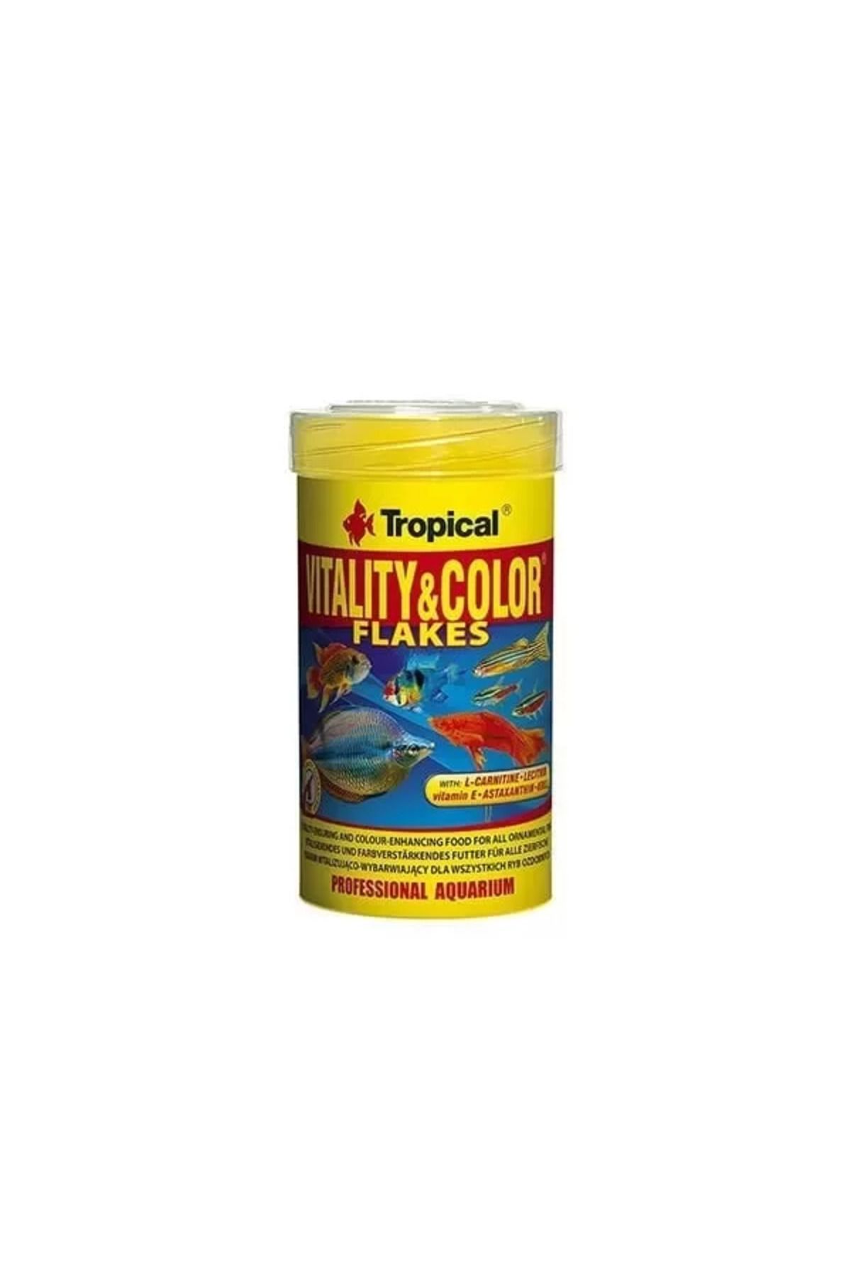 TREND Tropical Vitality Color Flakes Tropikal Balıklar için Renklendirici Pul Balık Yemi 100 Ml 20 Gr