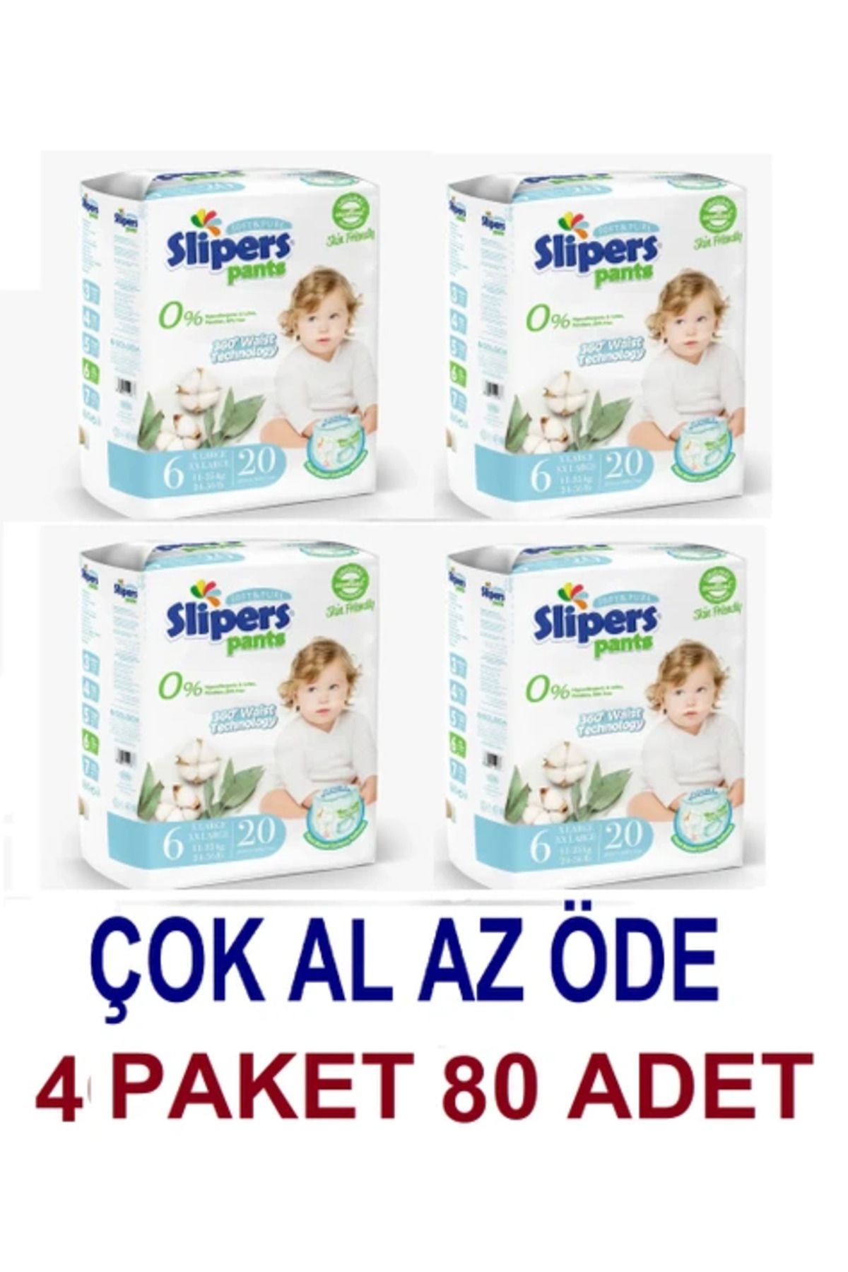 PREDO SLİPERS KÜLOT 6 XX LARGE BOY 20,Lİ(4*20=80)